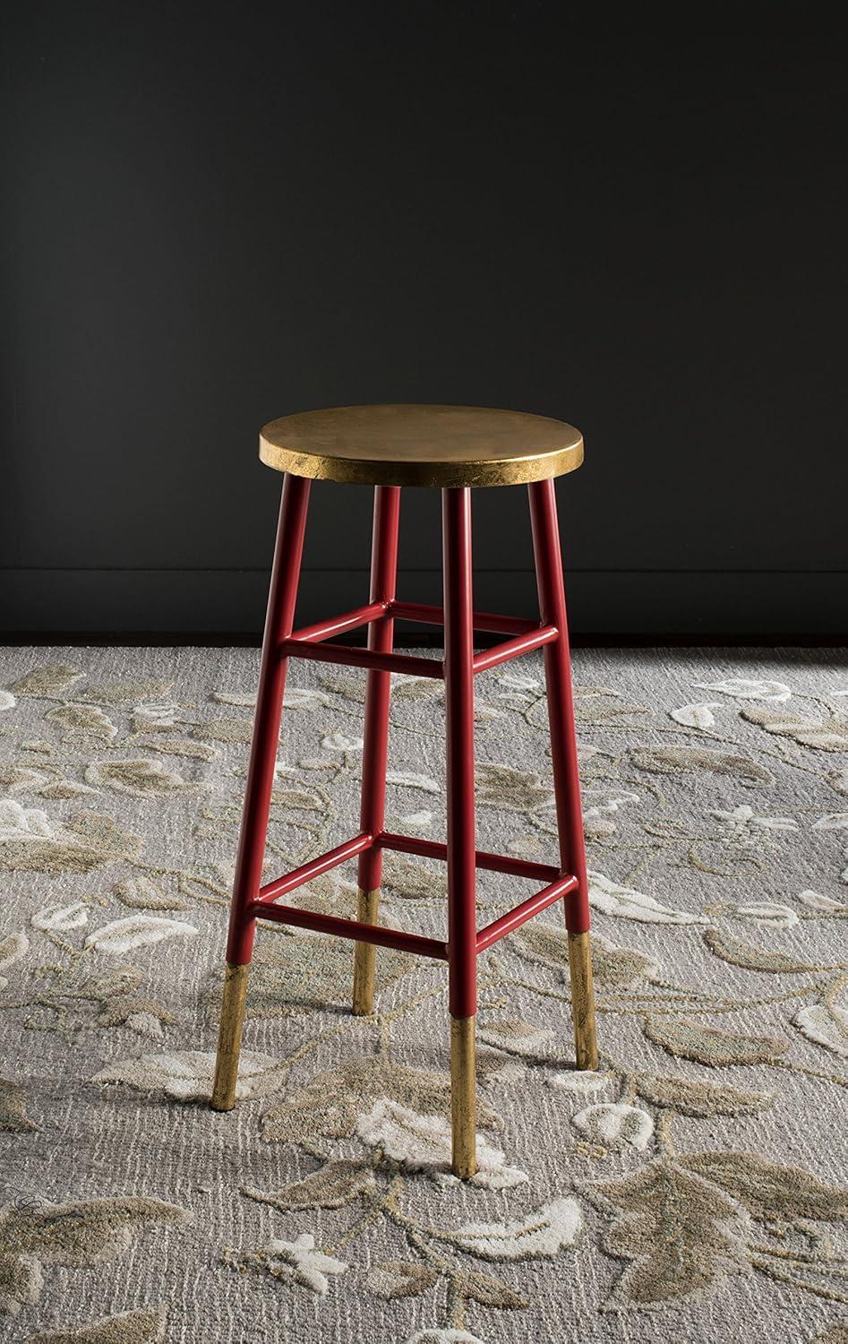 Emery Dipped Gold Leaf Bar Stool  - Safavieh