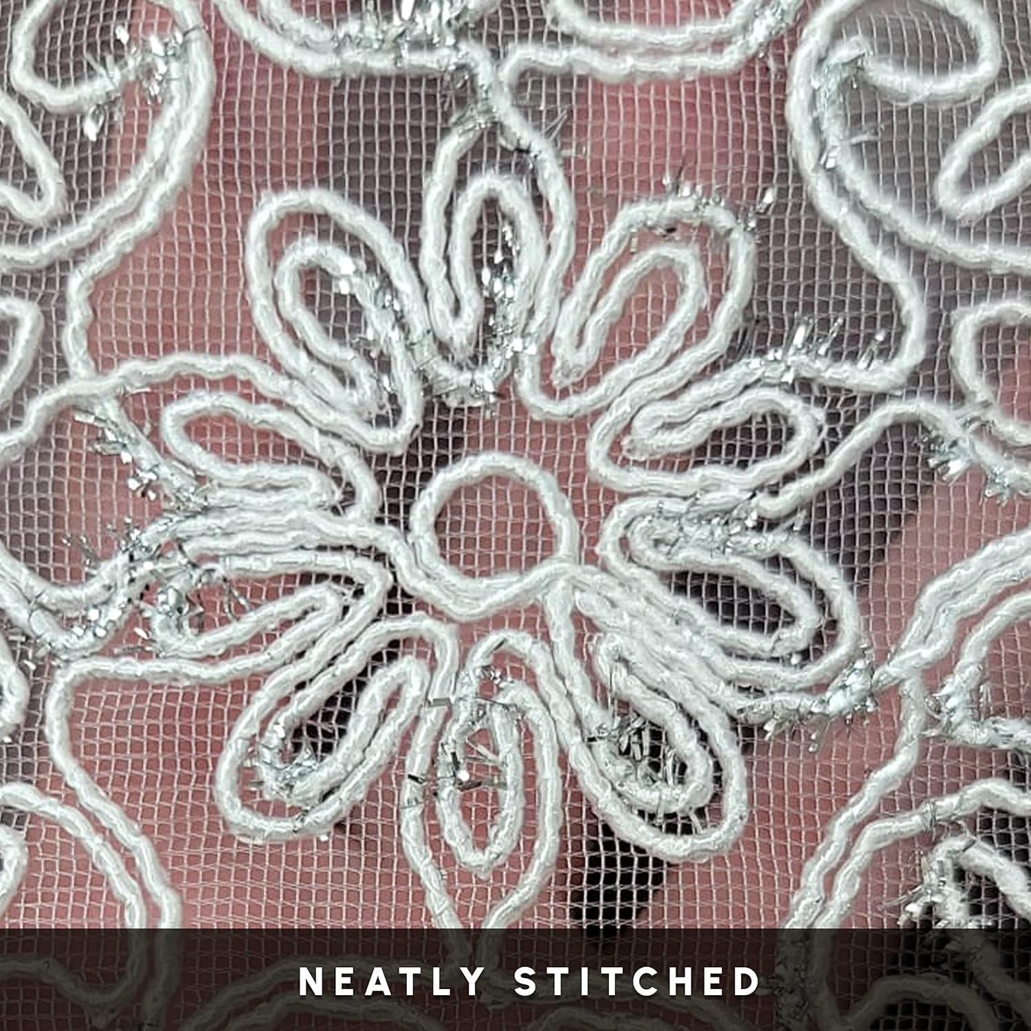 Elegant Comfort Embroidered Ingrid Table Runner, Lace-Style Dresser Scarf for Home and Dining Room, Decorative Tabletop Accent for Kitchen, Indoor, and Outdoor Use, 16 X 20 Inches, White