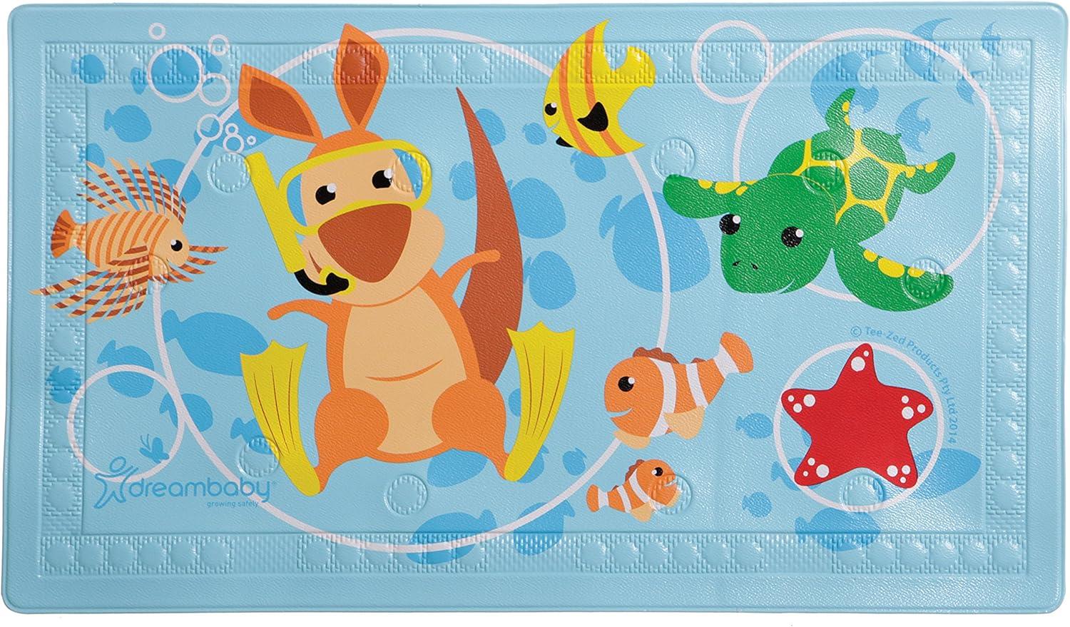 Dreambaby Anti-Slip Bath Mat with Too Hot Indicator, Animals