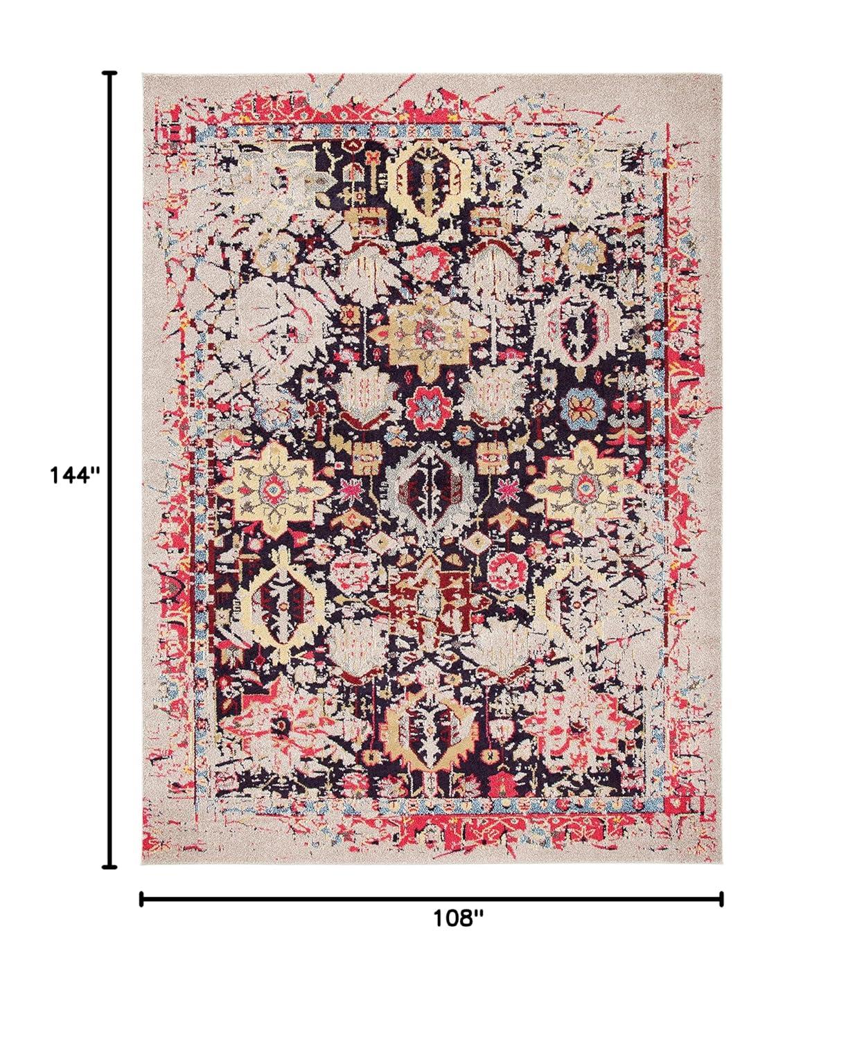 Monaco MNC209 Power Loomed Area Rug Grey / Ivory 9' X 12' - Safavieh.