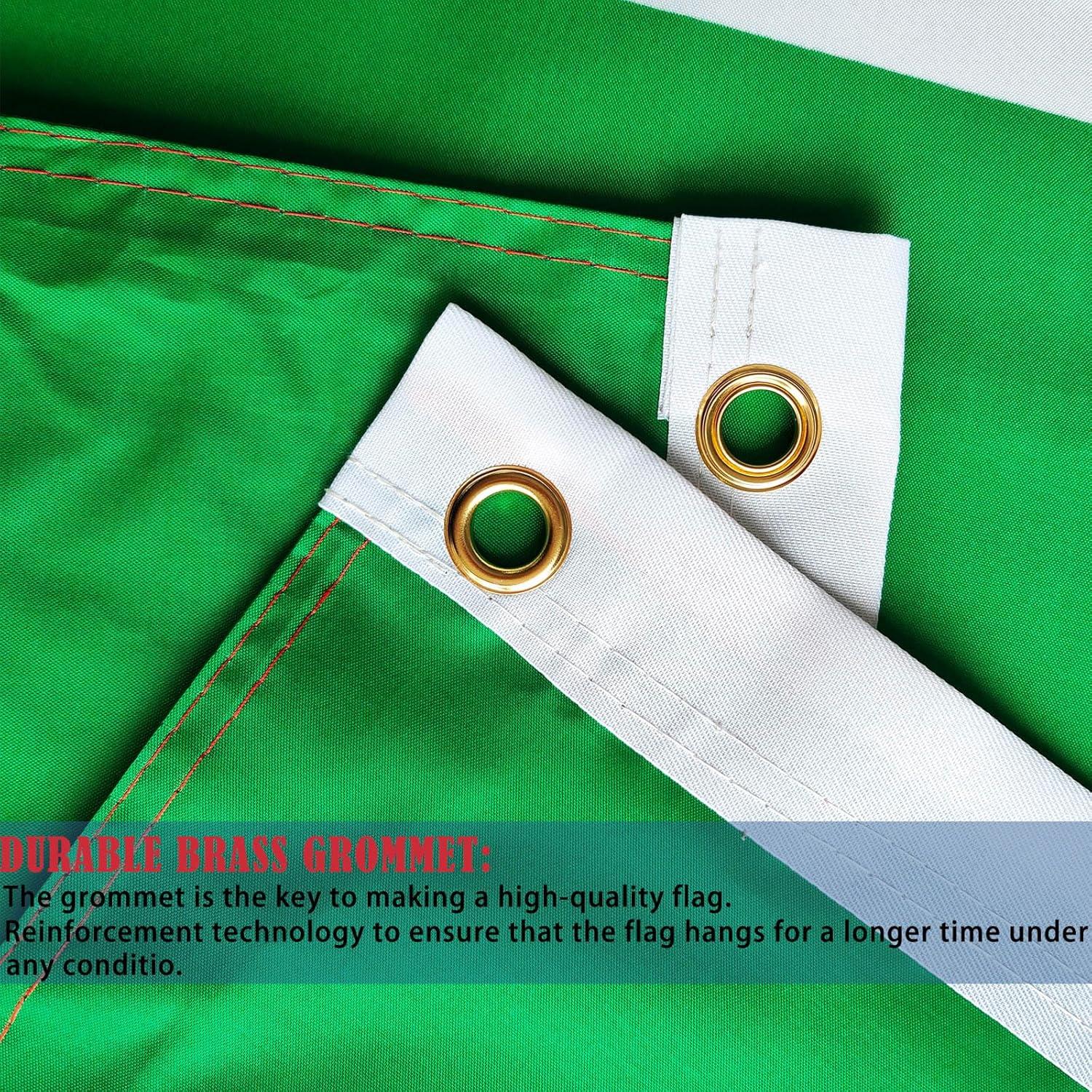 TOPFLAGS Ireland Irish Flag 12x18 Outdoor,Heavy Duty Sewn Stripes Irish Country Flags Vivid Color Fade-resistant for Outside