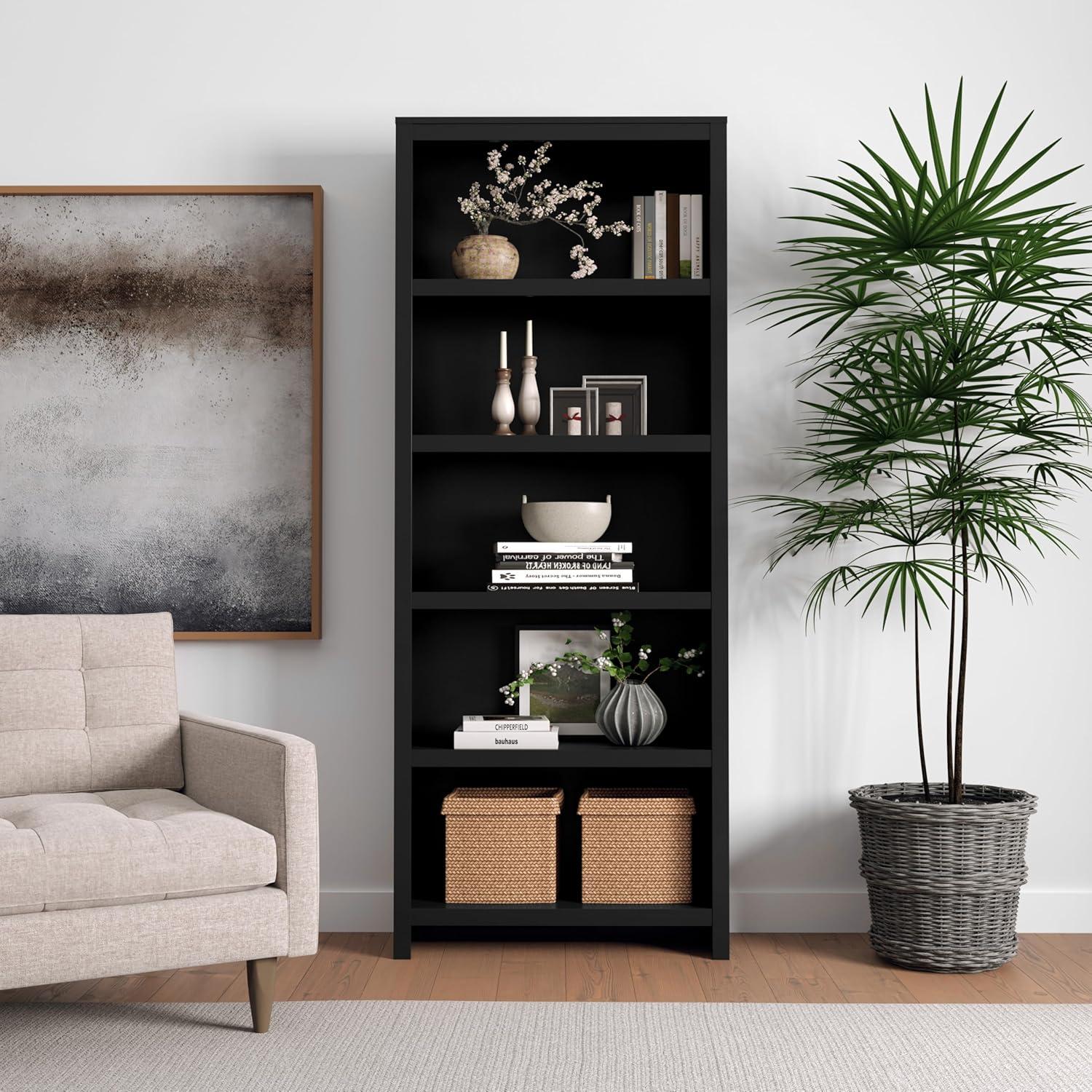 Prepac Tall 6-Shelf Bookcase, Drifted Gray