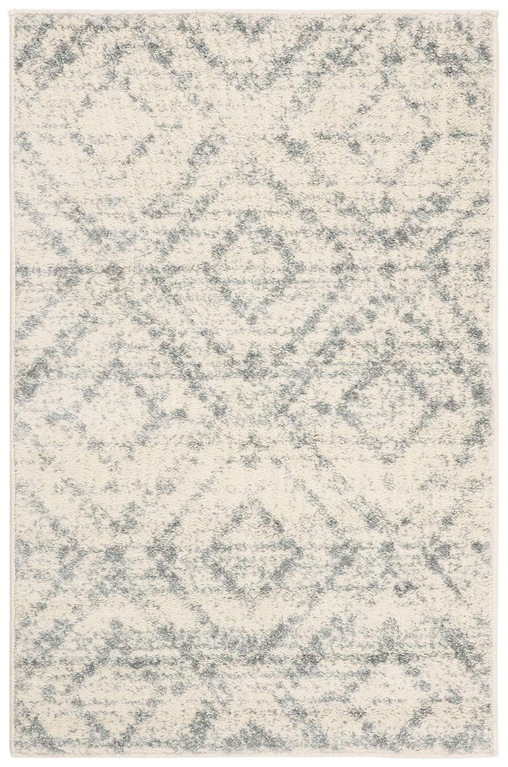 SAFAVIEH Adirondack Lecia Geometric Area Rug, Ivory/Light Blue, 12' x 12' Square