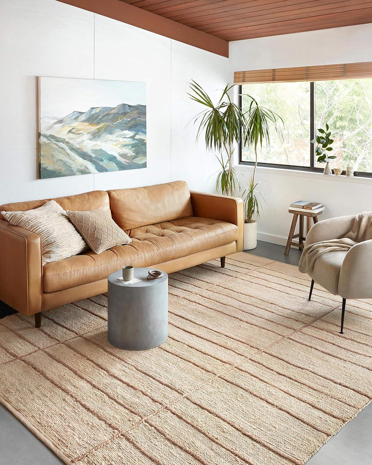 Loloi II Bodhi Collection BOD-04 Ivory / Natural, Geometric Area Rug 3'-6" x 5'-6"