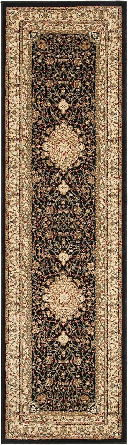 Lyndhurst LNH213 Power Loomed Runner Rug - Black/Ivory - 2'3"x6' - Safavieh.