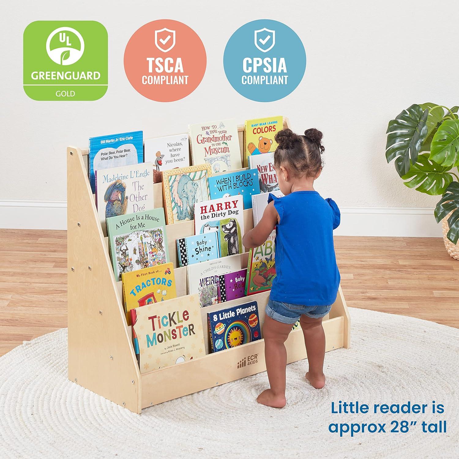 ECR4Kids Single-Sided Book Display, Classroom Bookshelf