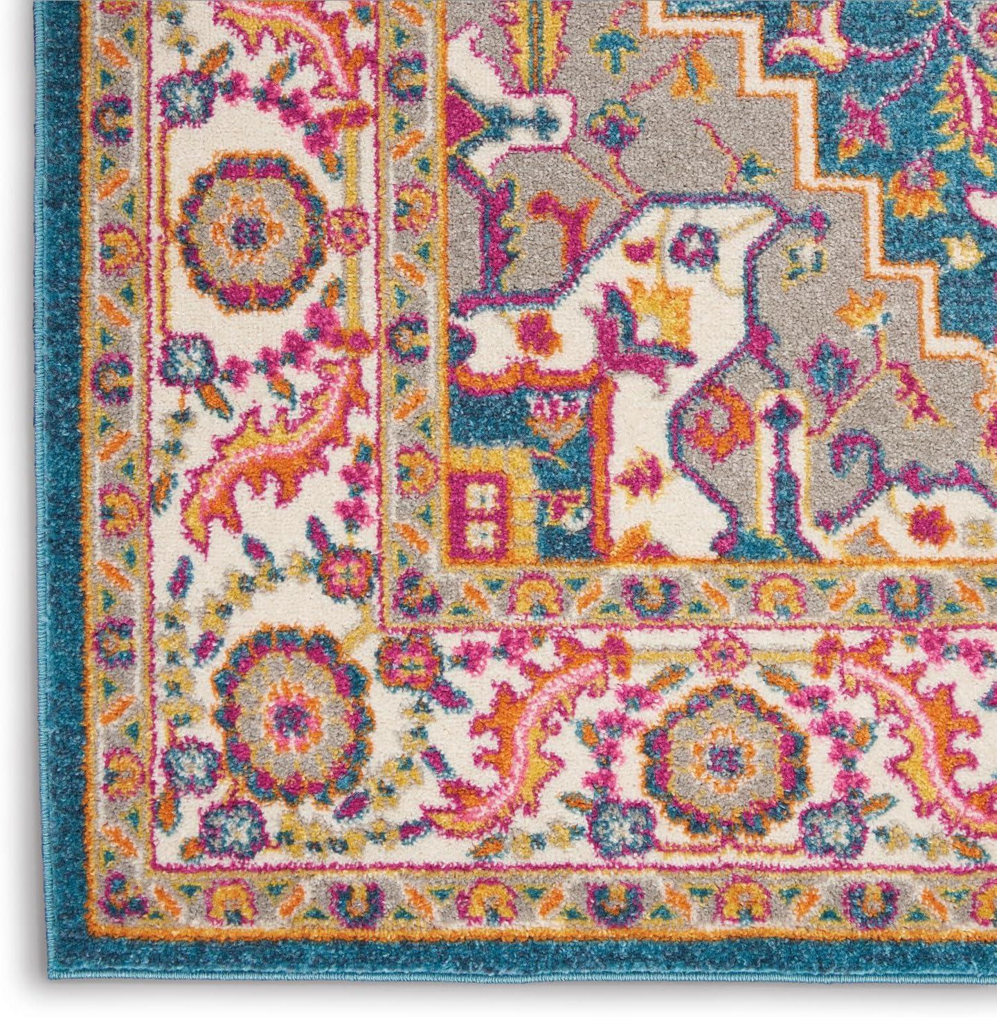 Nourison Passion Colorful Center Medallion Area Rug