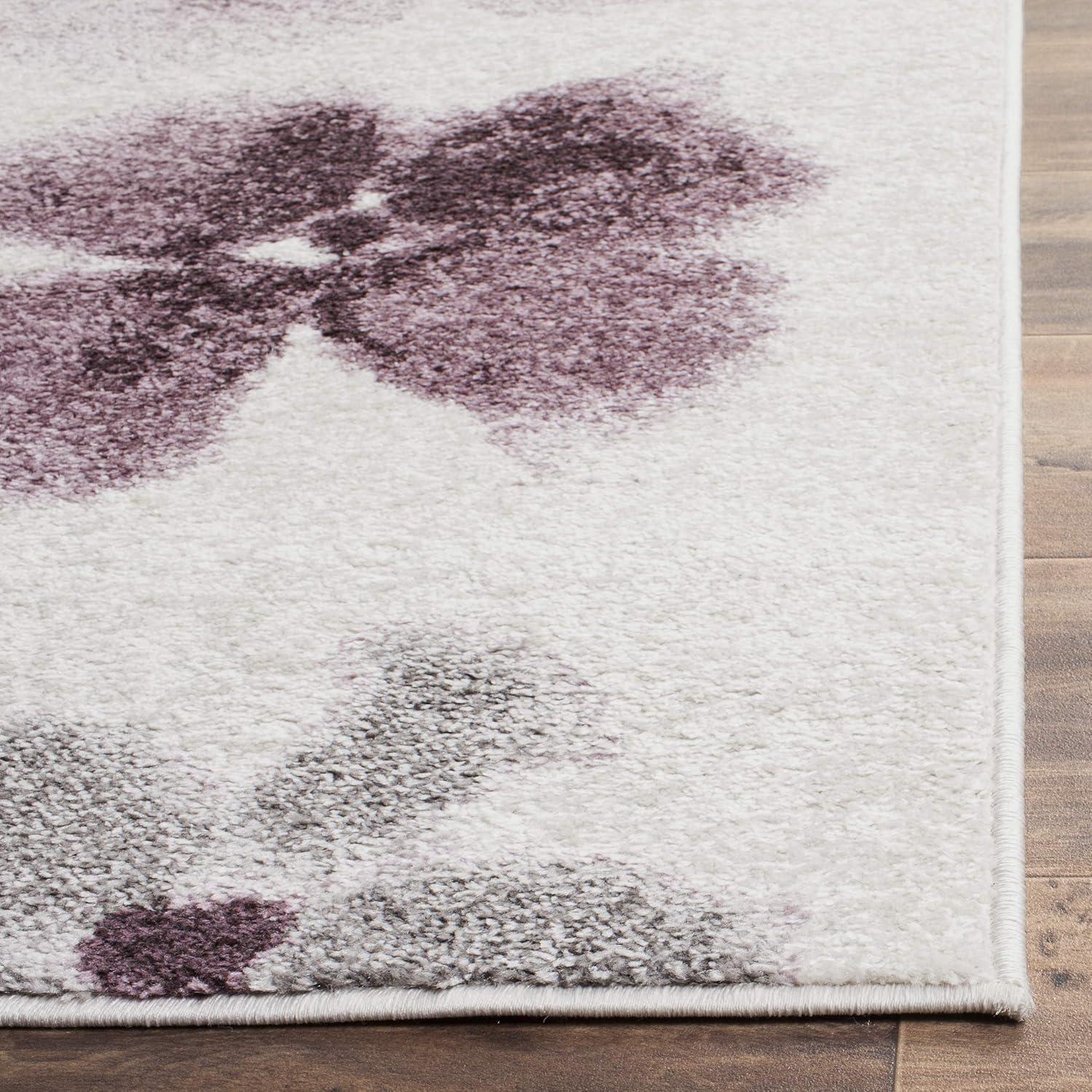 Adirondack ADR123 Power Loomed Area Rug - Ivory/Purple - 5'1"x7'6" - Safavieh.