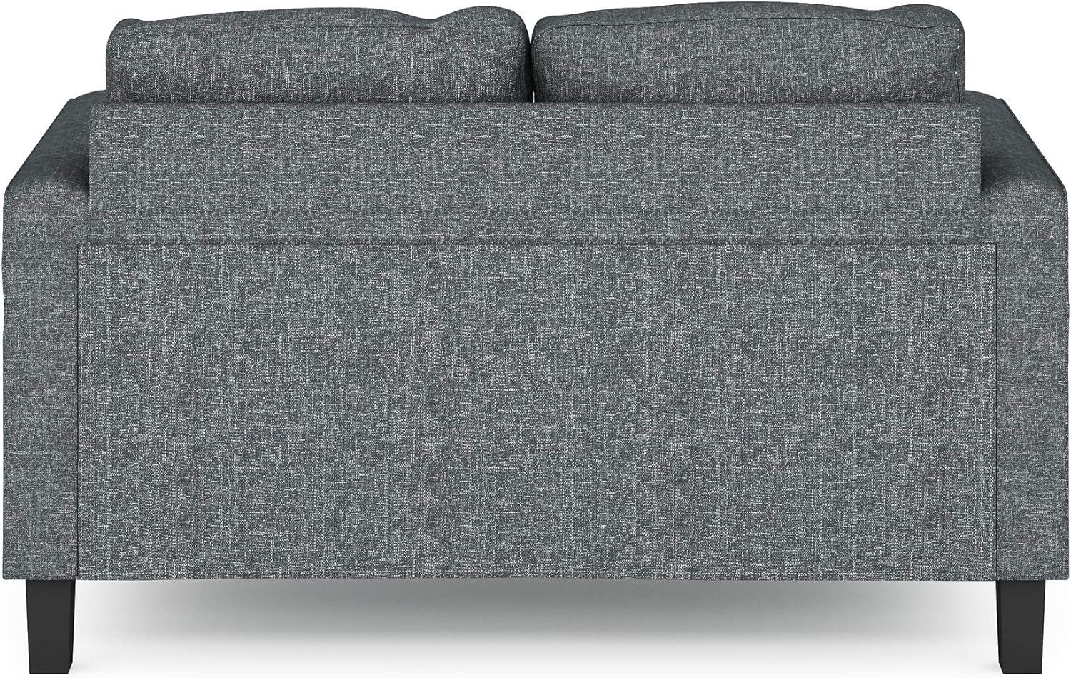 Furinno Bayonne Modern Upholstered Loveseat, Gunmetal