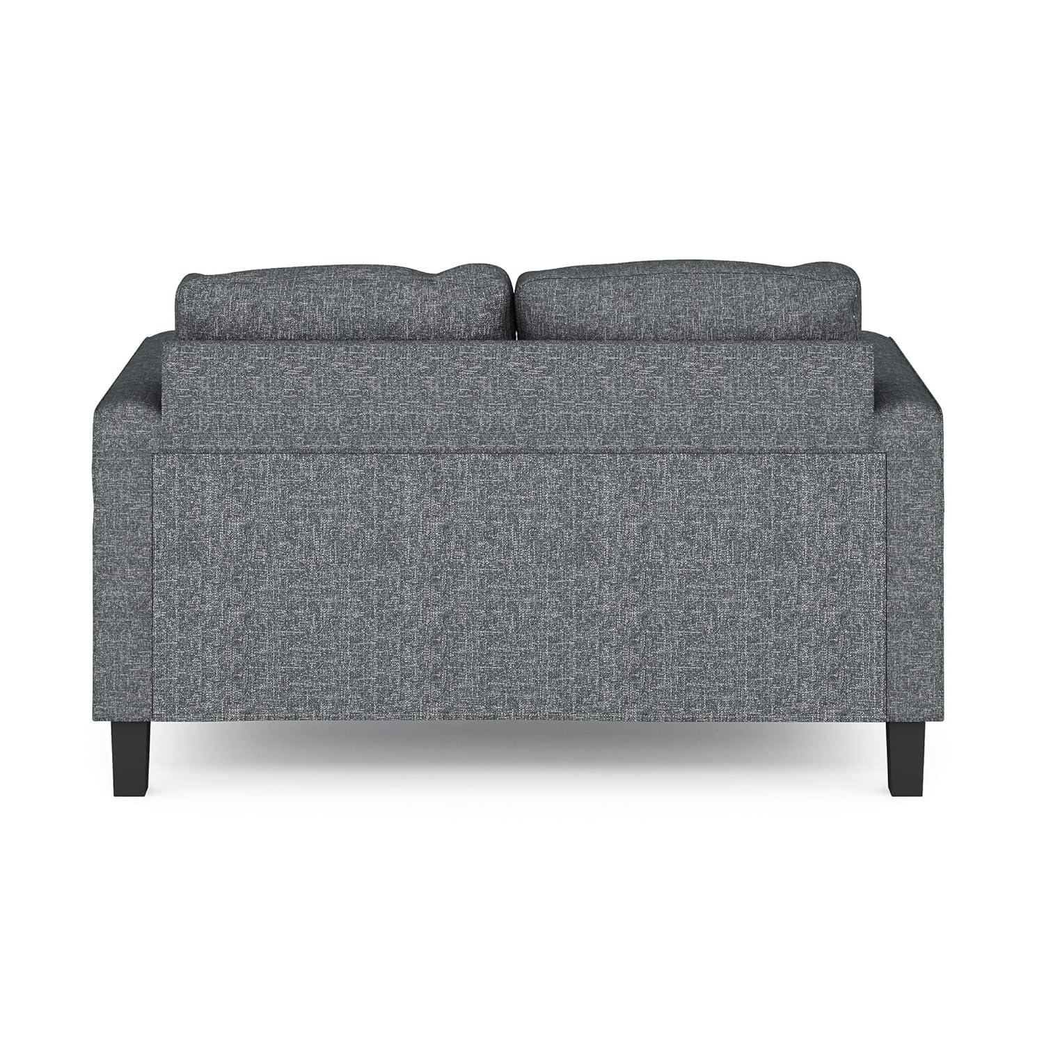 Furinno Bayonne Modern Upholstered Loveseat, Gunmetal