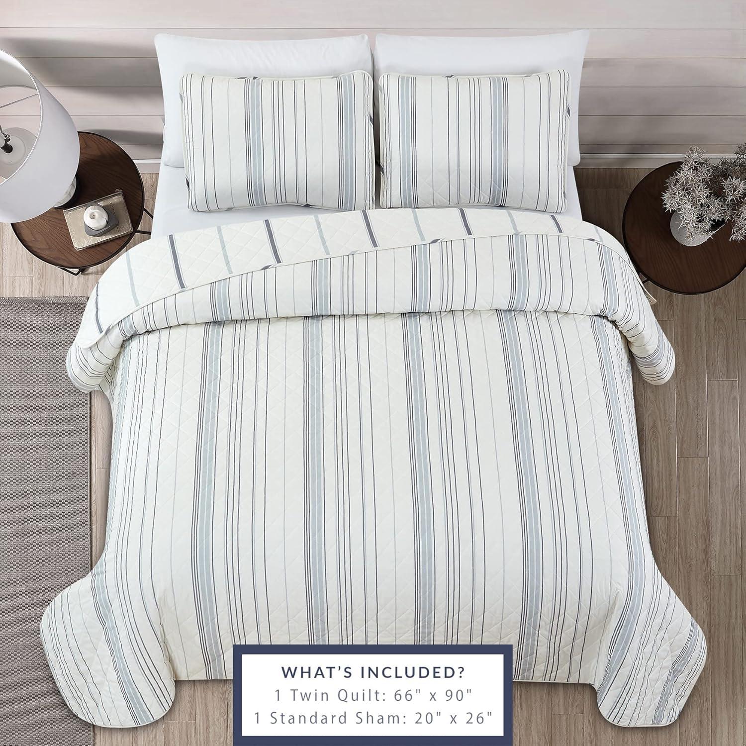 Market & Place Sofia No Striped Quilt Set