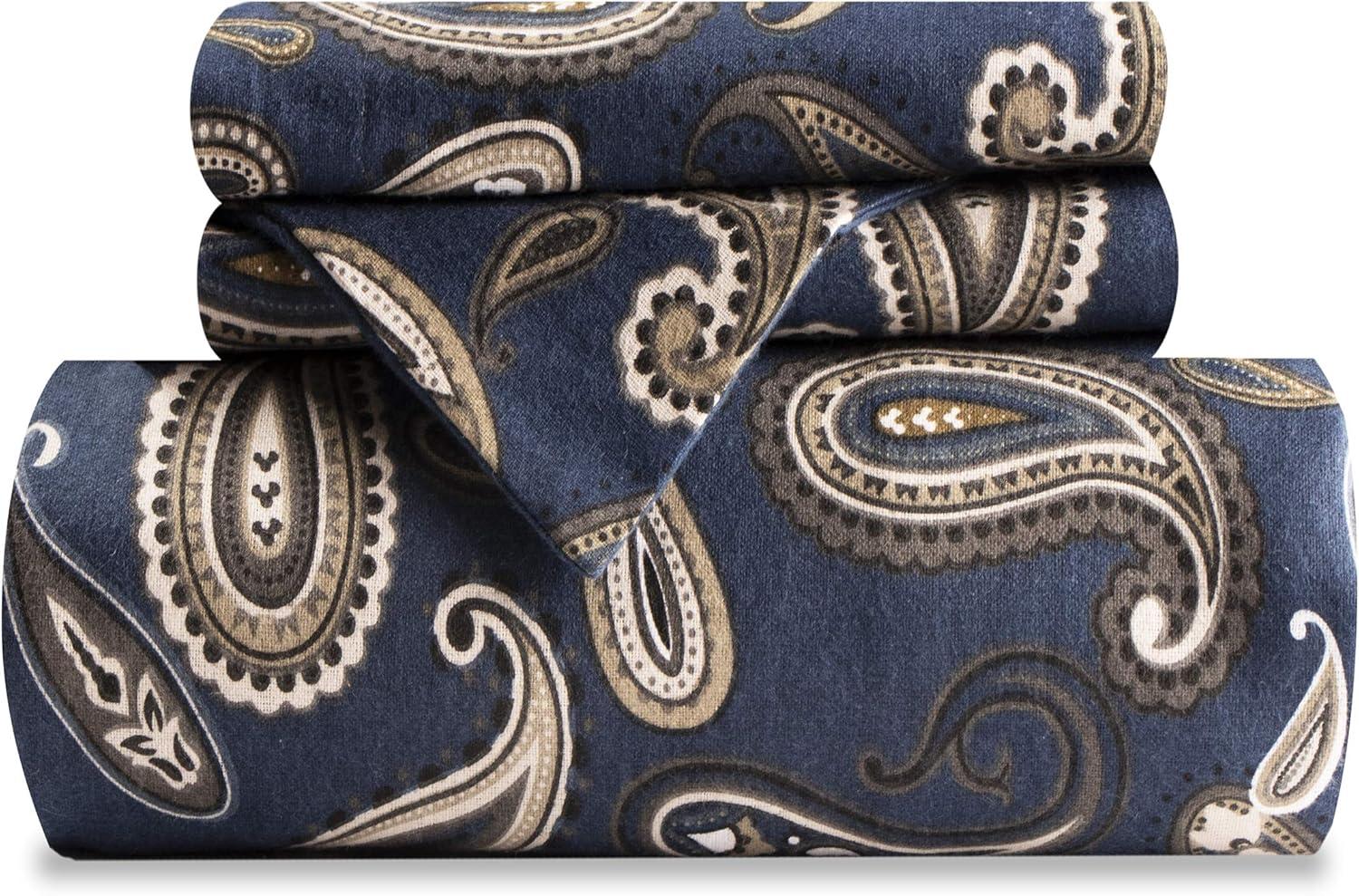 Impressions Manon Paisley Cotton Flannel Duvet Cover Set