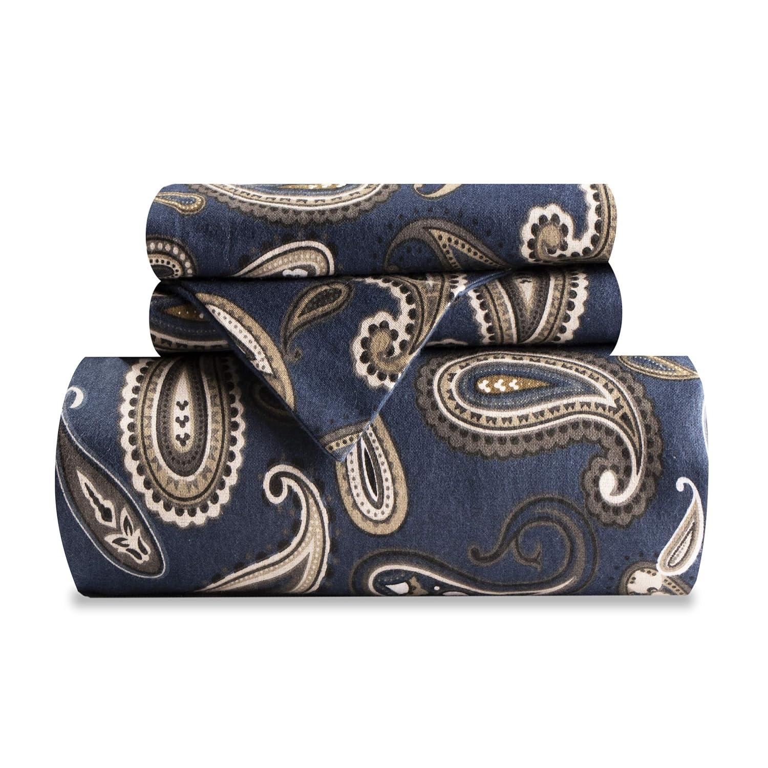 Impressions Manon Paisley Cotton Flannel Duvet Cover Set