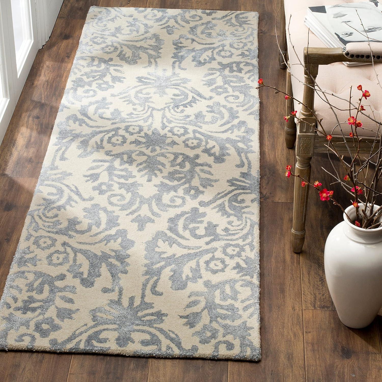 Bella BEL156 Hand Tufted Accent Rug - Navy/Grey - 3'x5' - Safavieh.