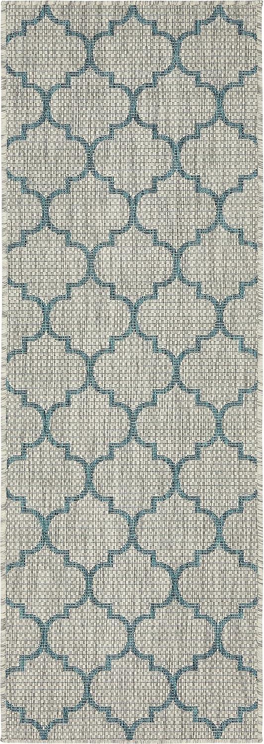 Unique Loom Outdoor Trellis Geometric Woven Area Rug