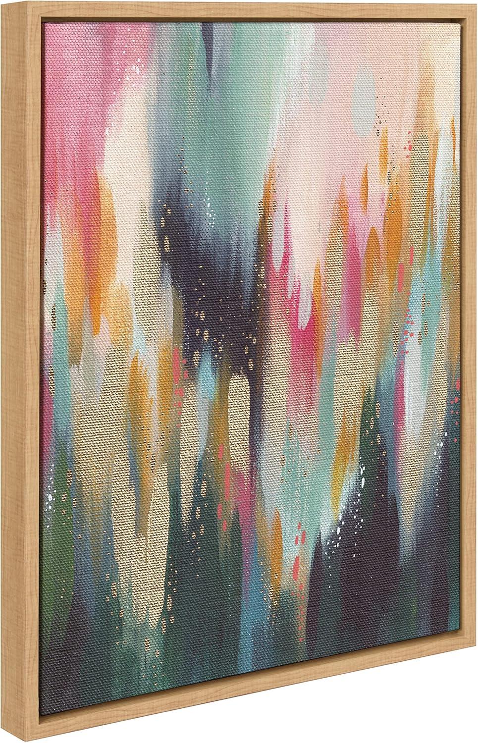 Kate and Laurel Sylvie Brushstroke 135 Framed Canvas by Jessi Raulet of Ettavee