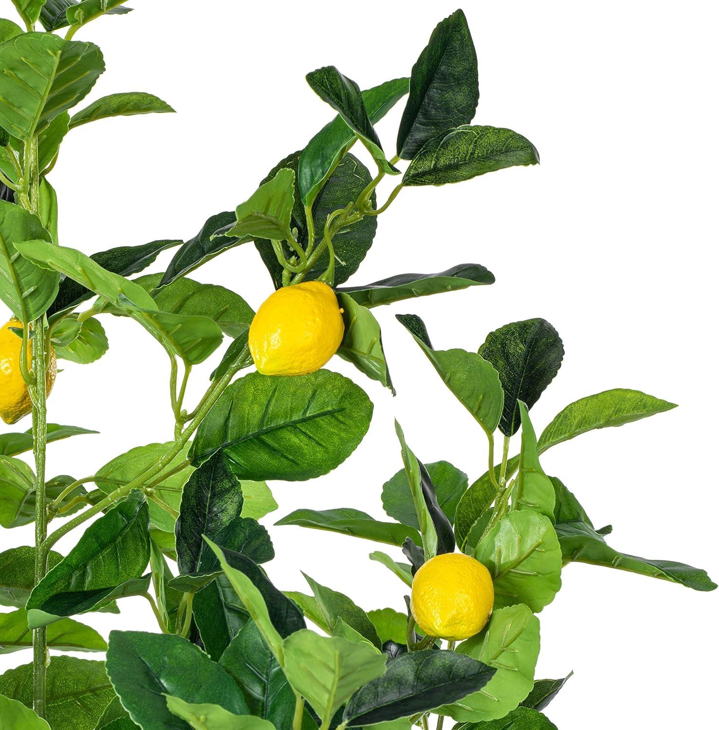 Lifelike Lemon Tree in Pot - 51" Real Touch Faux Plant