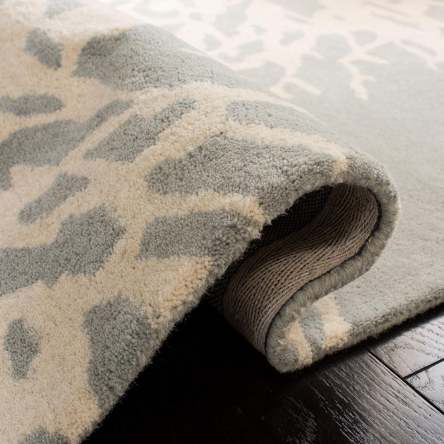Bella BEL115 Hand Tufted Area Rug - Grey/Ivory - 7'x7' - Safavieh.