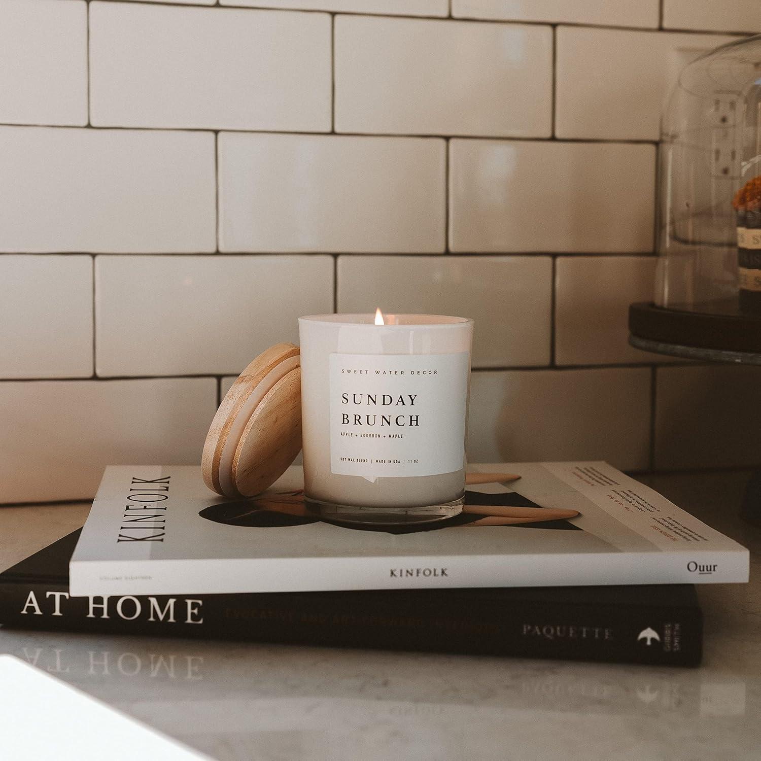 Sweet Water Decor Sunday Brunch 11oz White Jar Soy Candle