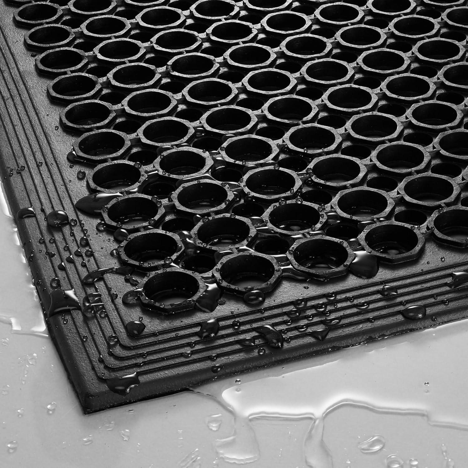 GRIDMANN Anti-Fatigue Restaurant Floor Mat, Non-Slip Rubber Drainage Mat