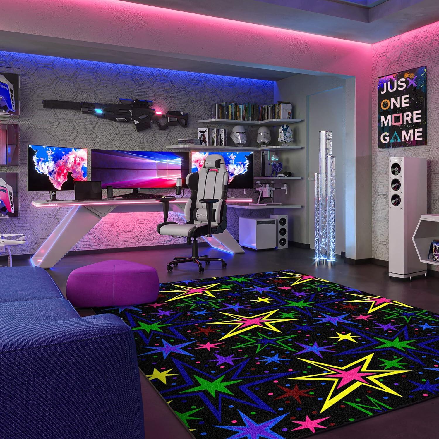 Joy Carpets Kapow Fluorescent Area Rug