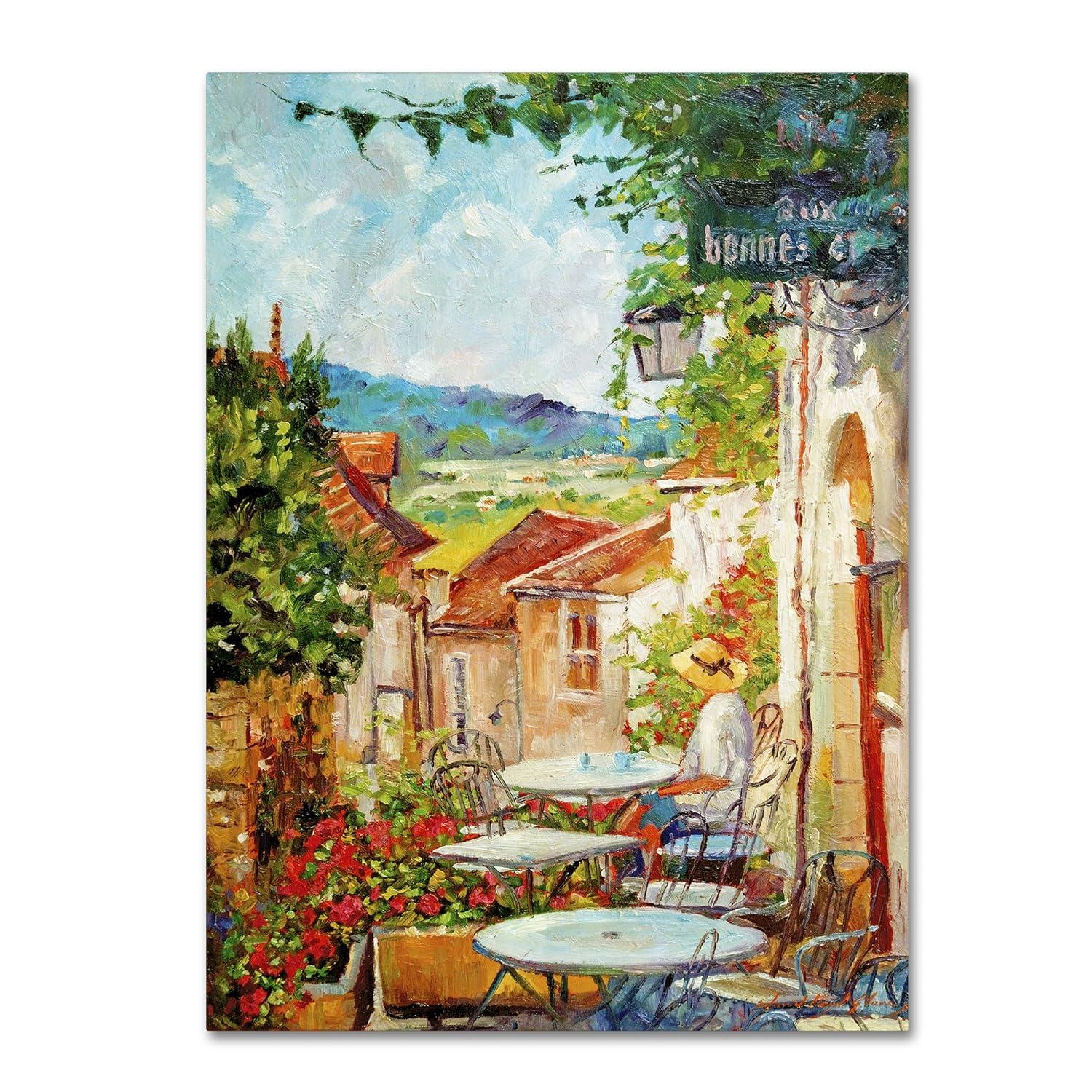 Trademark Fine Art " Provence Cafe Morning " by David Lloyd Glover