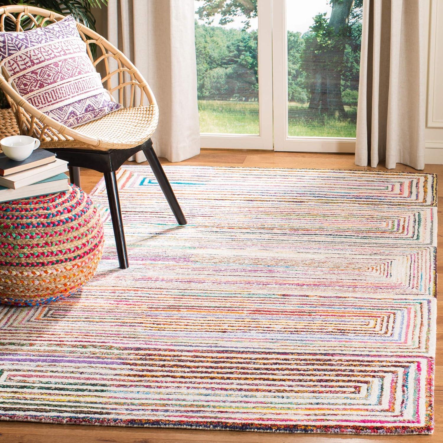 Nantucket NAN604 Hand Tufted Area Rug - Ivory - 5'x8' - Safavieh.