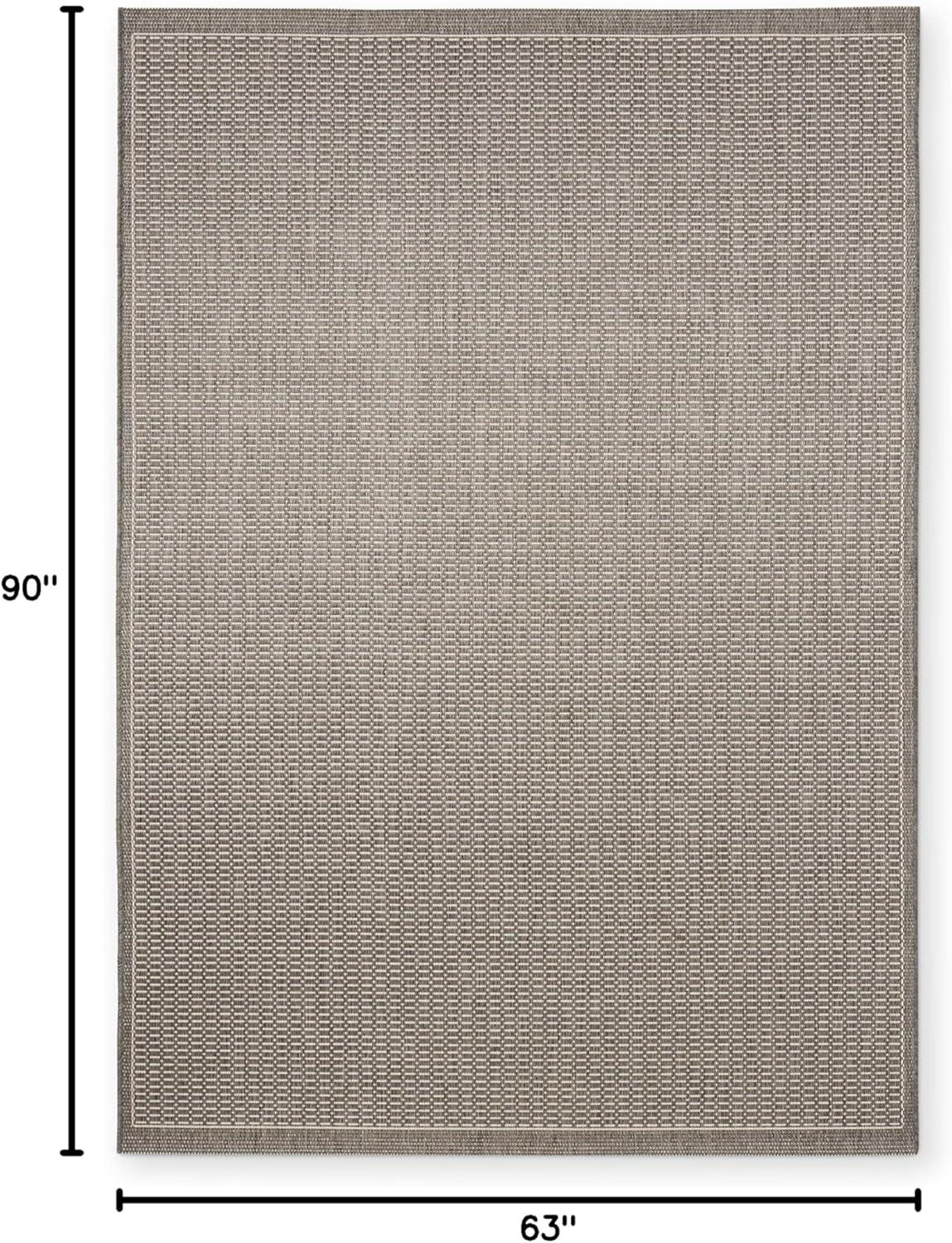 Couristan Recife Saddle Stitch Indoor /Outdoor Area Rug, Champagne- Taupe, 8'6" x 13'