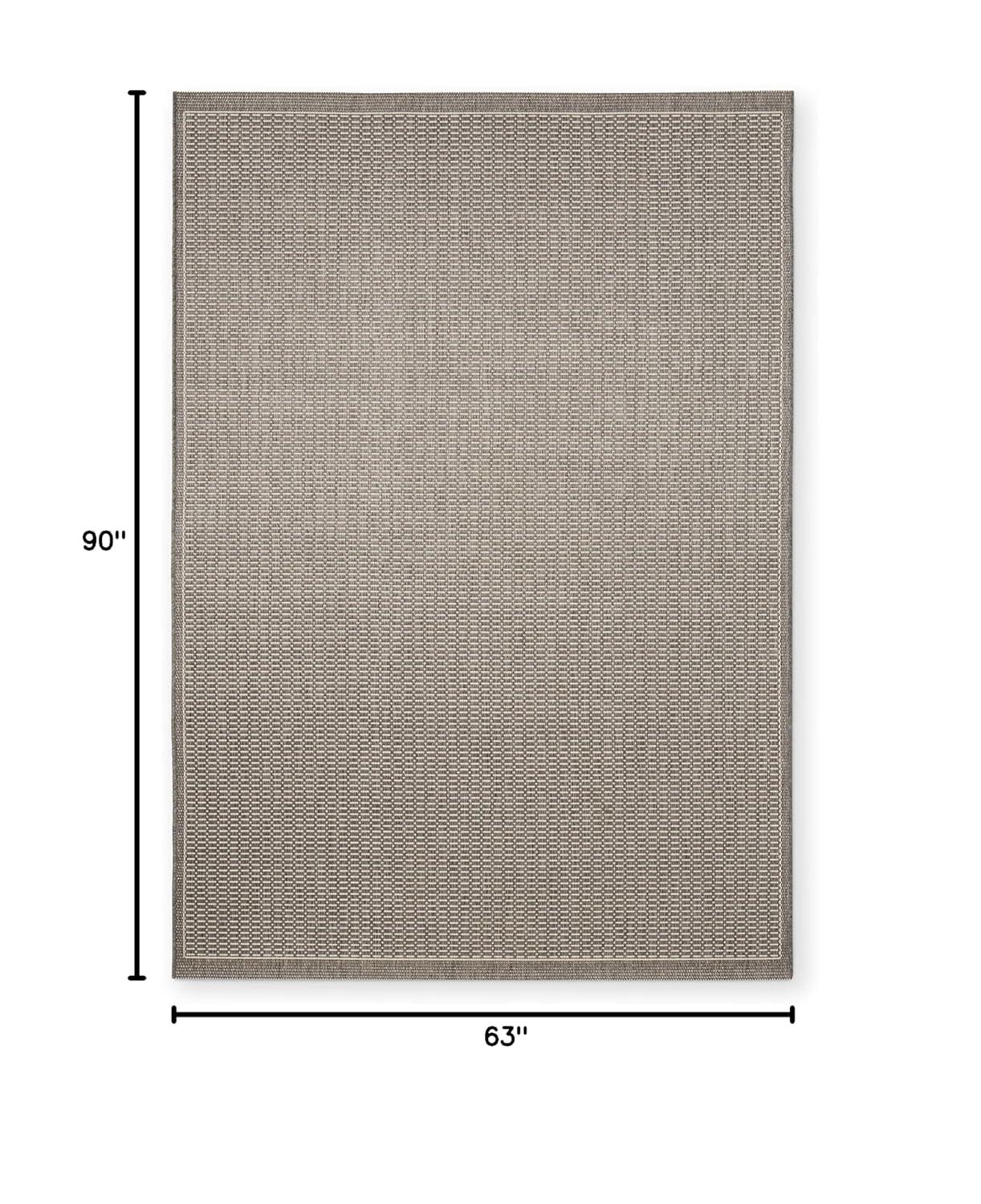 Couristan Recife Saddle Stitch Indoor /Outdoor Area Rug, Champagne- Taupe, 7'6" x 10'9"