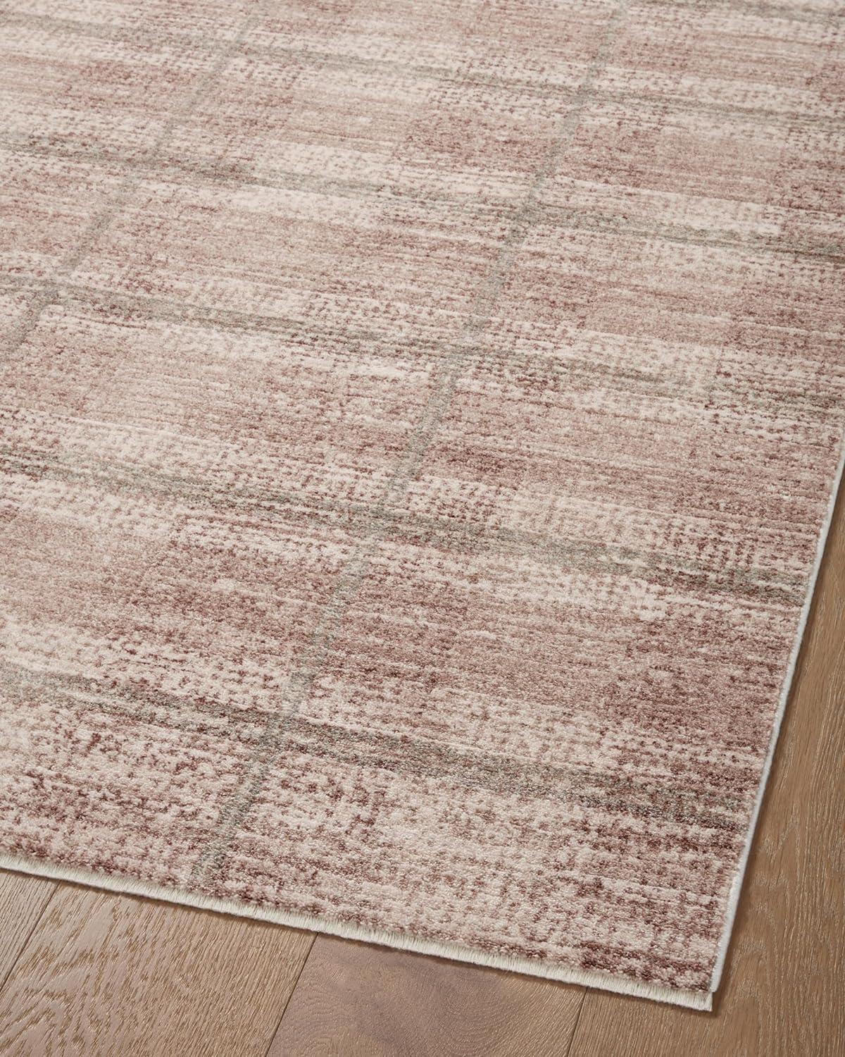 Clay and Mist Geometric Wool and Synthetic Accent Rug 2'-3" x 3'-10"