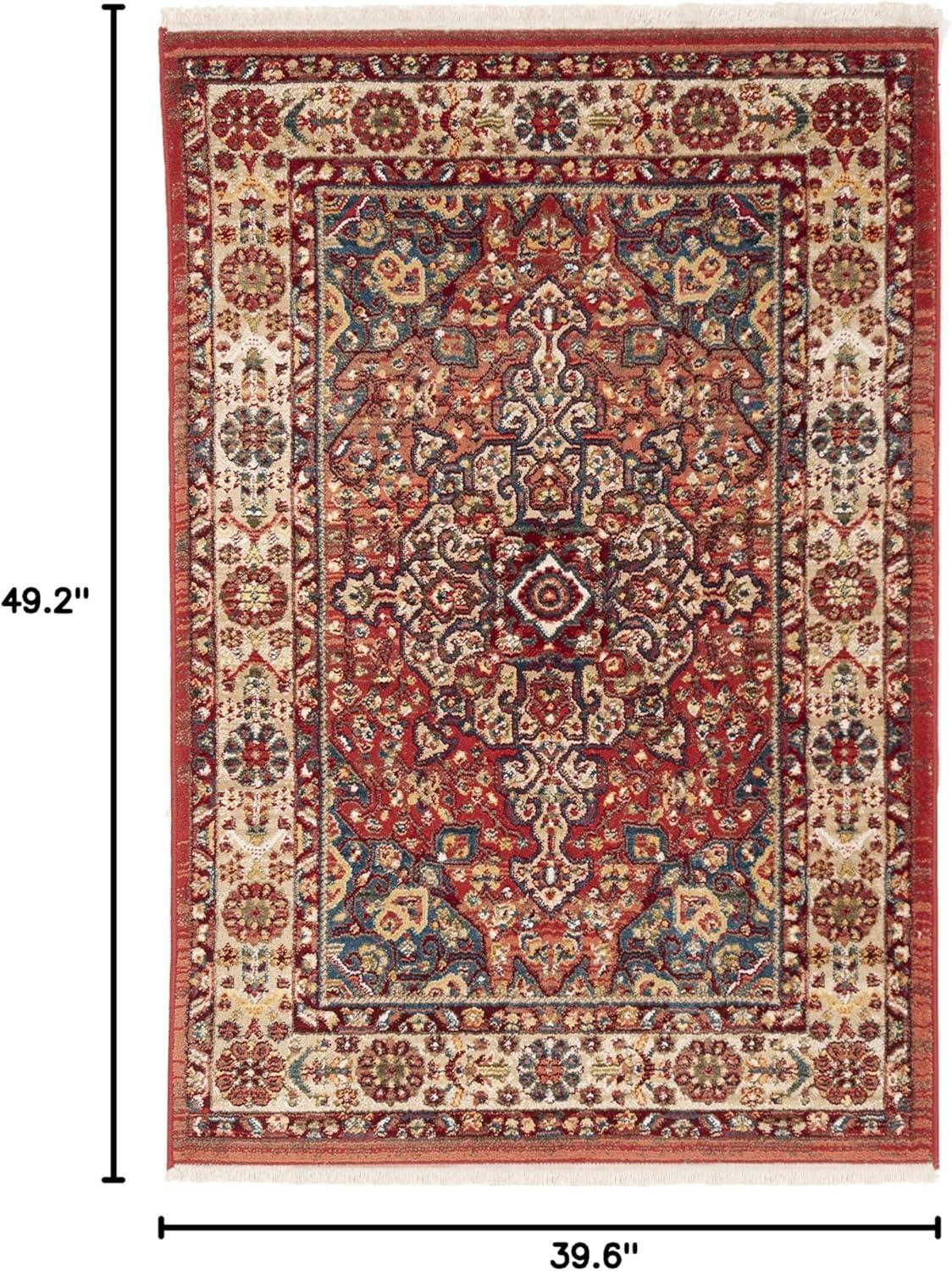 Kashan KSN305 Power Loomed Area Rug - Red/Ivory - 8'x10' - Safavieh.