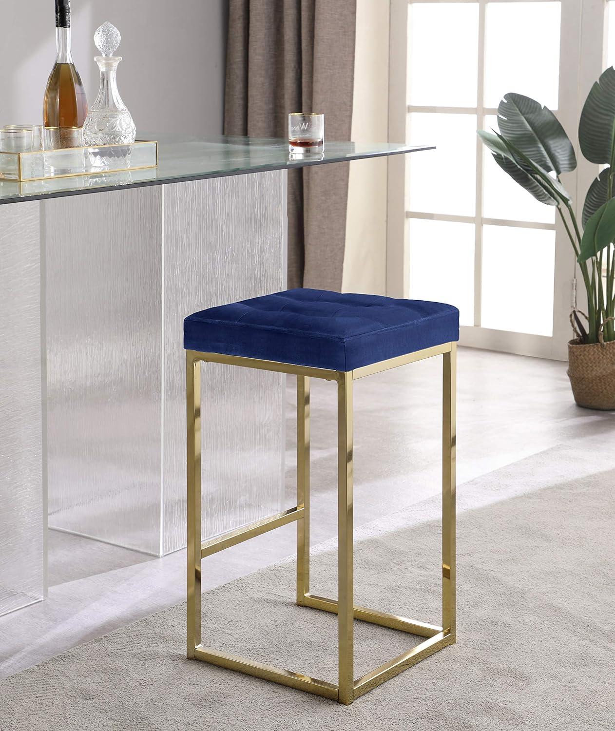 GOODSILO Upholstered Counter Stool with Metal Frame