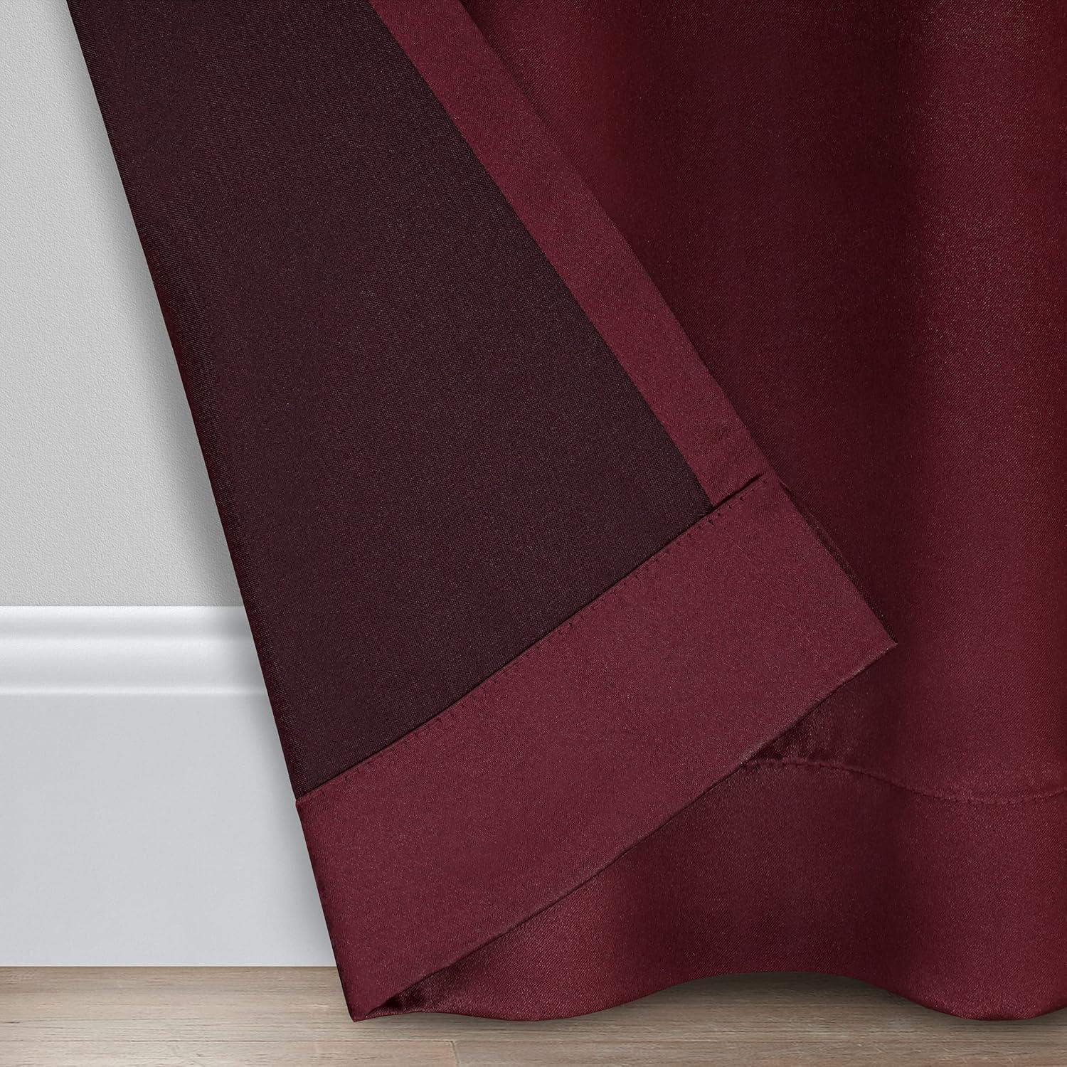 Eclipse Tricia Solid Curtain Panel, Room Darkening Rod Pocket Curtain Thermapanel (1 Panel)
