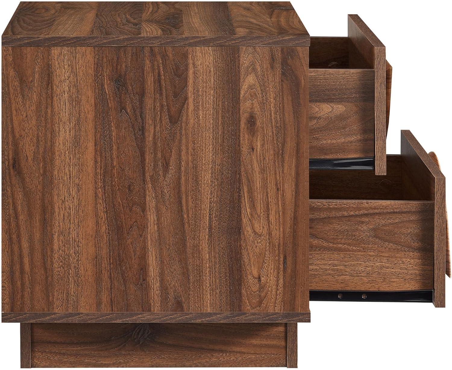 Modway Bulwark 2-Drawer Nightstand In Walnut