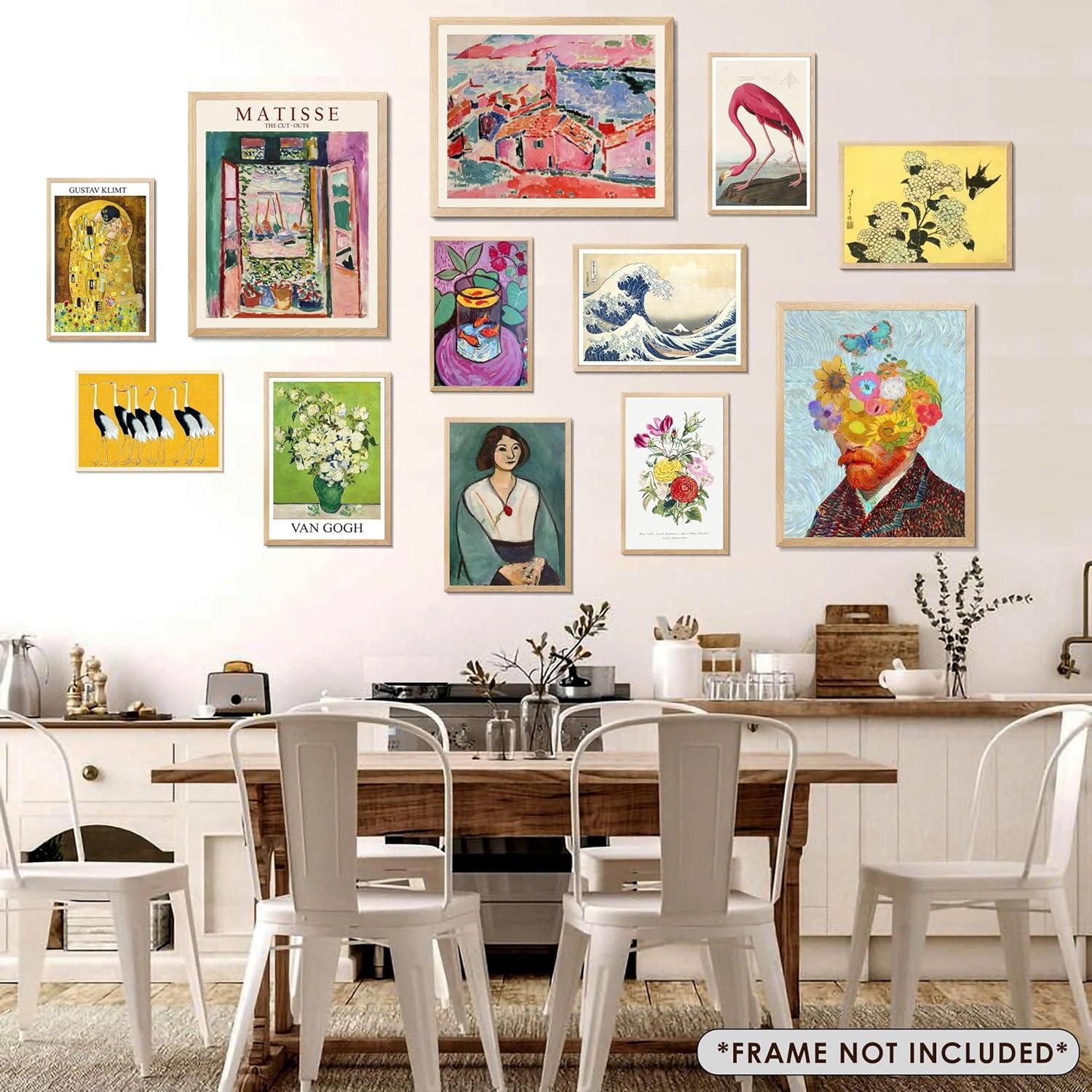 Colorful Boho Eclectic Wall Art Prints Set