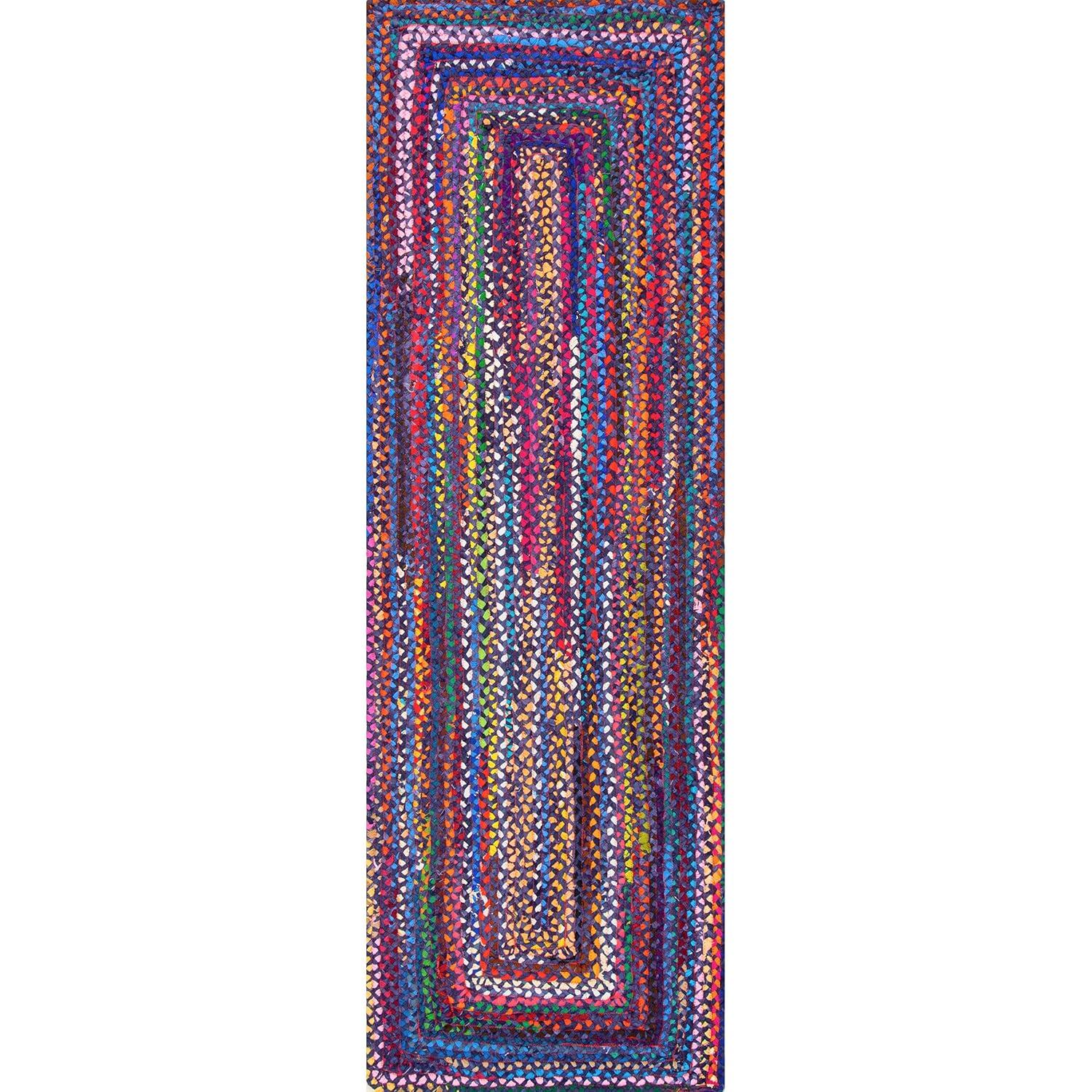 Nuloom Tammara Bohemian Hand Braided Indoor Area Rug, Runner 2' 6" x 10', Blue
