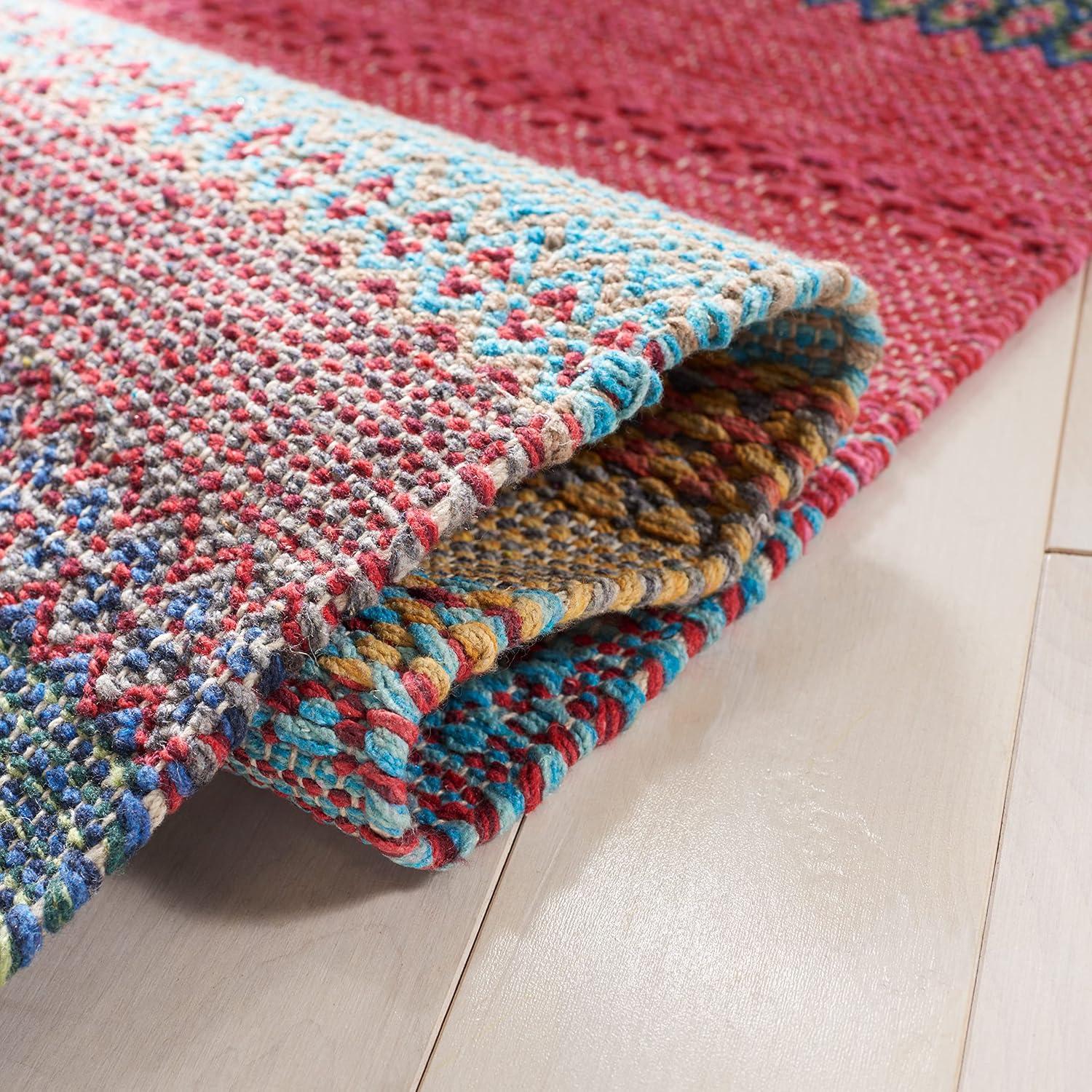 Montauk MTK851 Hand Woven Area Rug - Blue/Pink - 3'x5' - Safavieh.