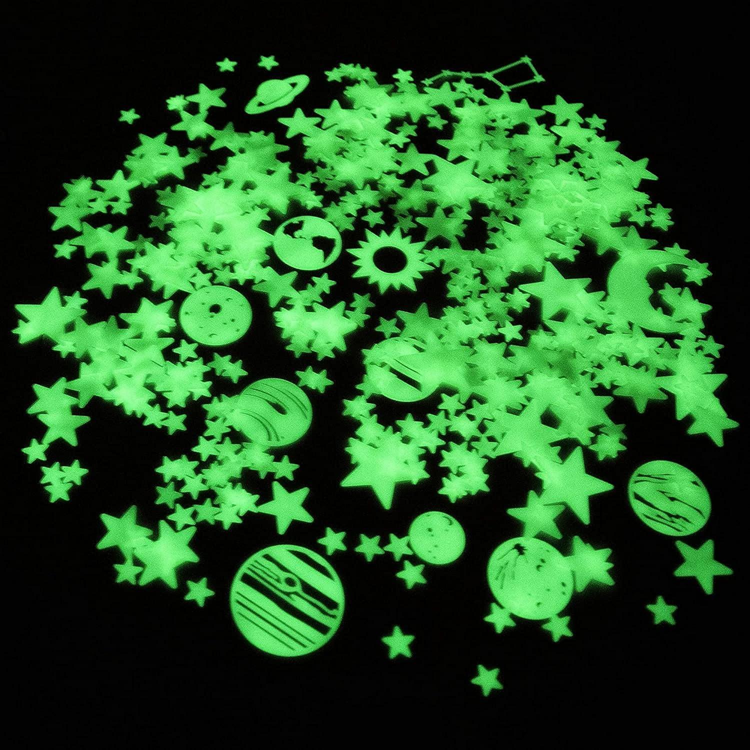 Glow in the Dark Galaxy Stars and Planets Set