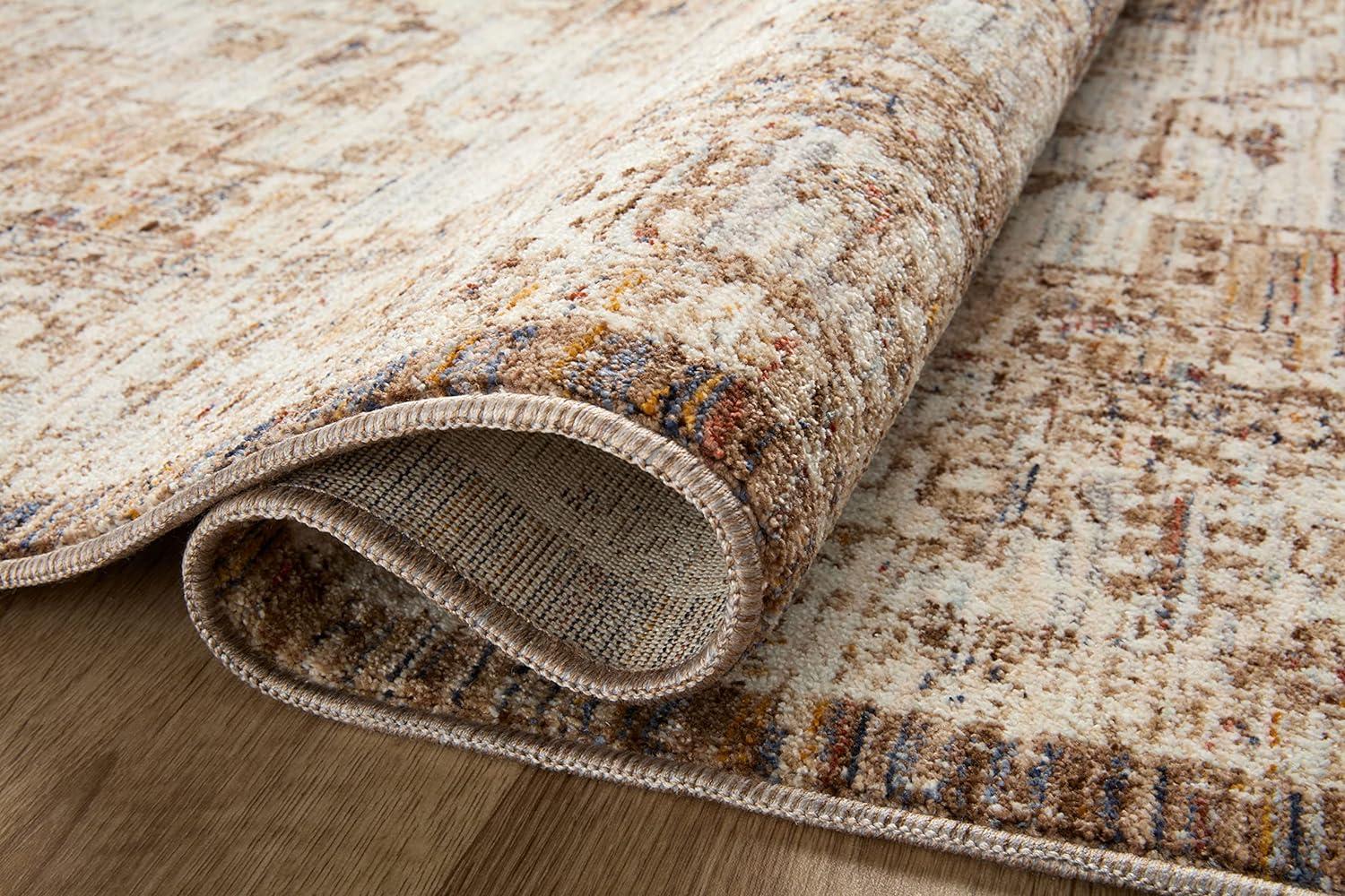 Loloi Rugs Sorrento Oriental Machine Made Power Loom Polyester Area Rug in Beige/Brown