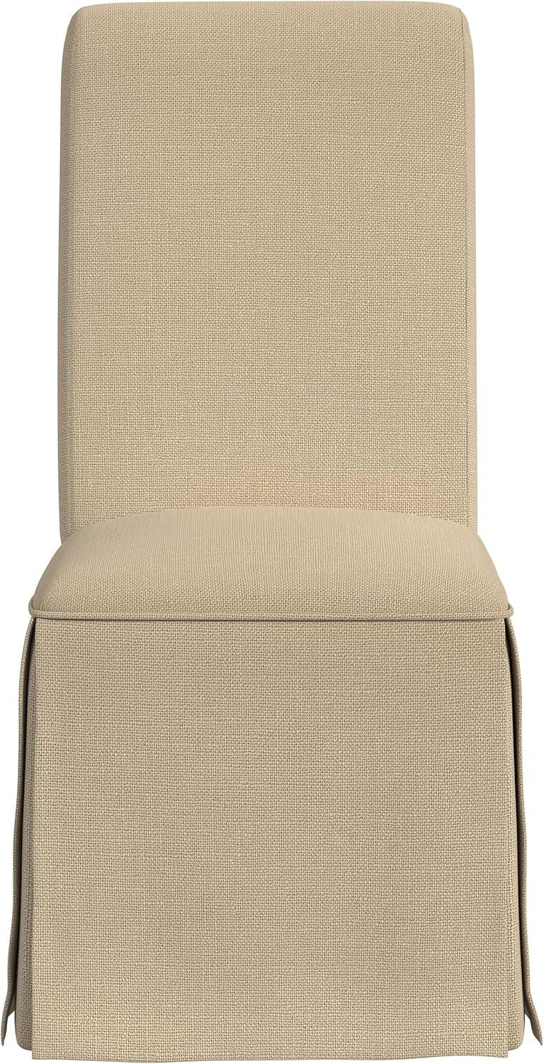Coaster Shawna Fabric Upholstered Skirted Dining Chair in Khaki