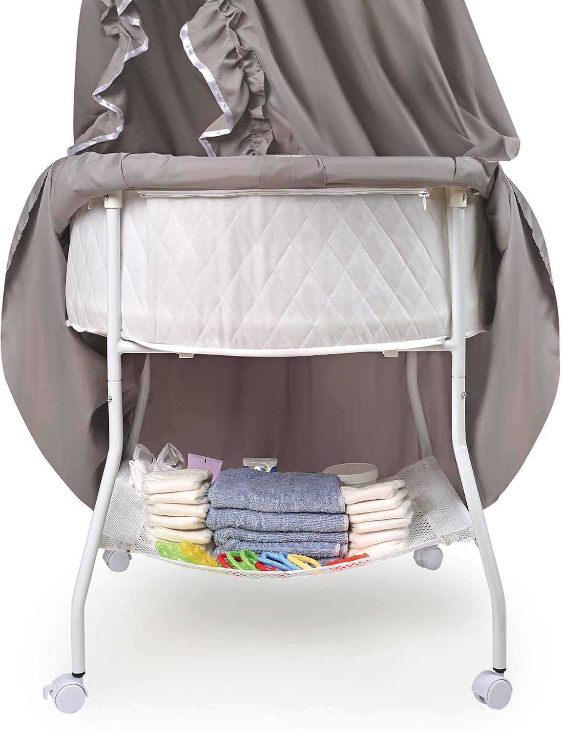 Harriet Bee Deford Bassinet with Bedding with Mattress and Stand