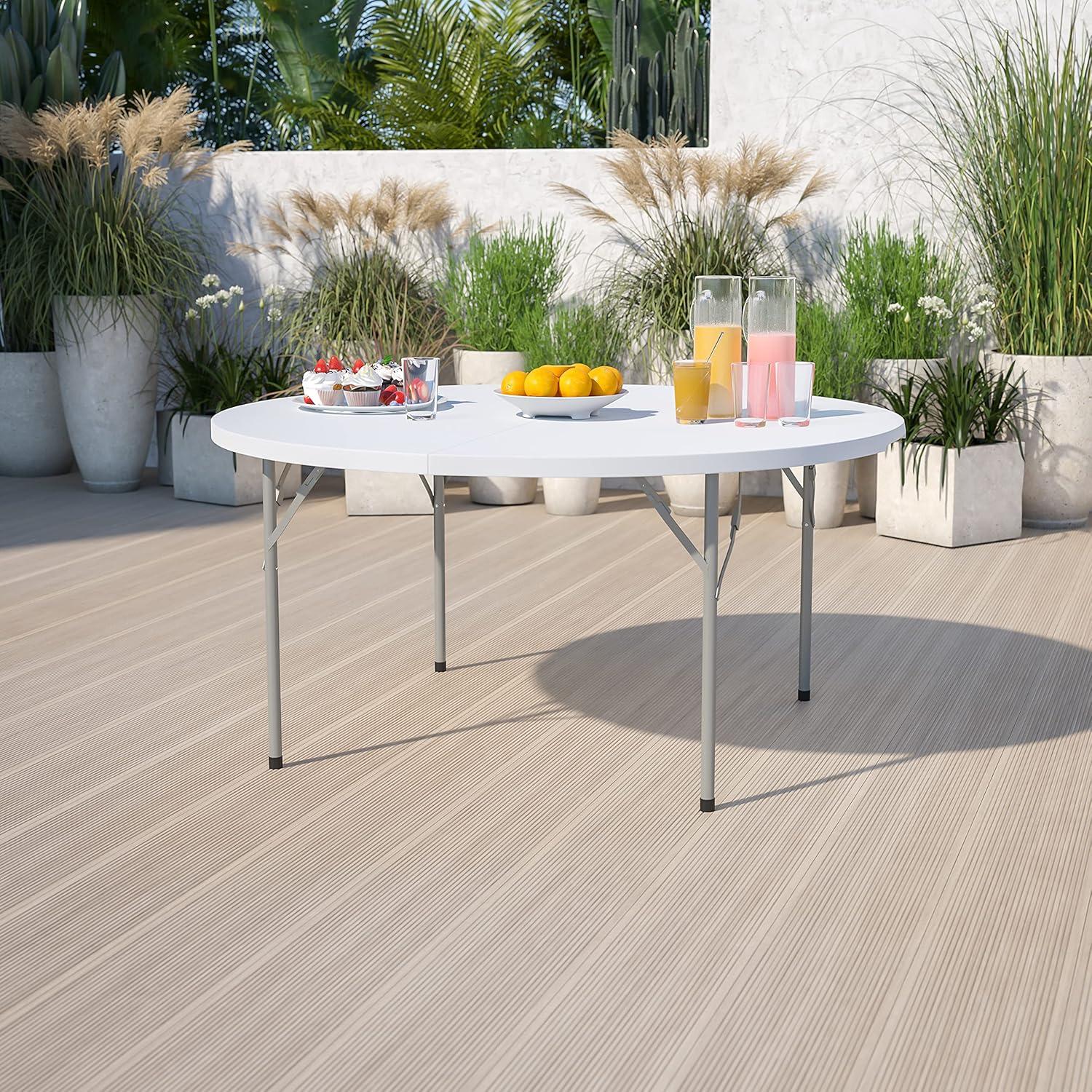 Flash Furniture Noah Round Plastic Event Folding Table