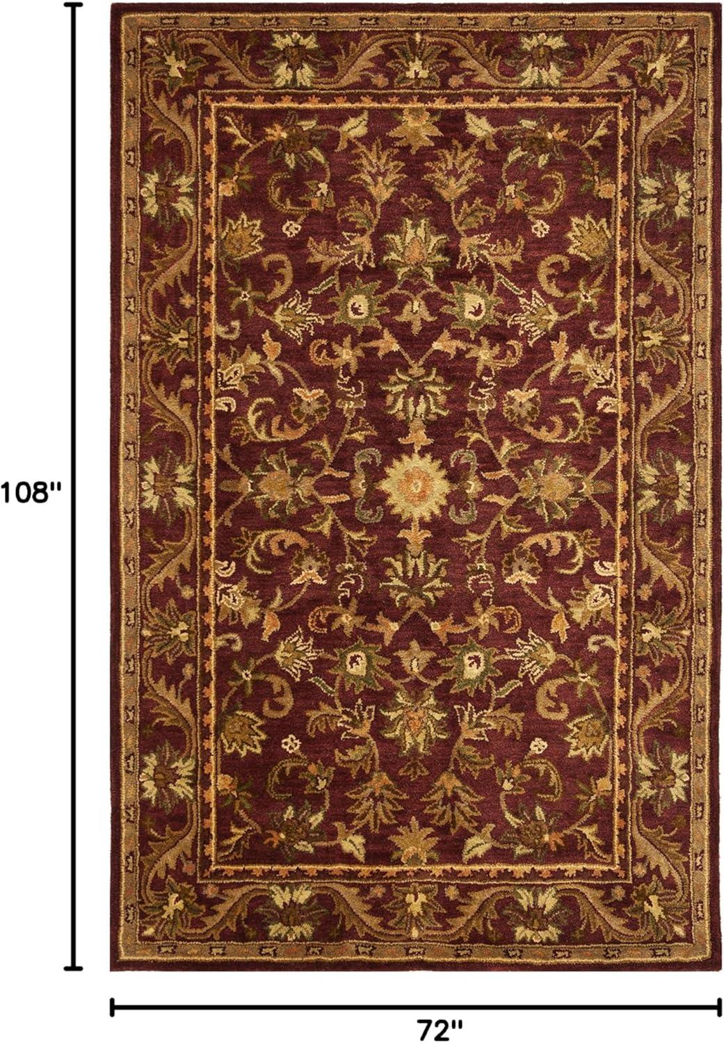 Antiquity AT52 Hand Tufted Indoor Area Rug - Wine/Gold - 6'x9' - Safavieh