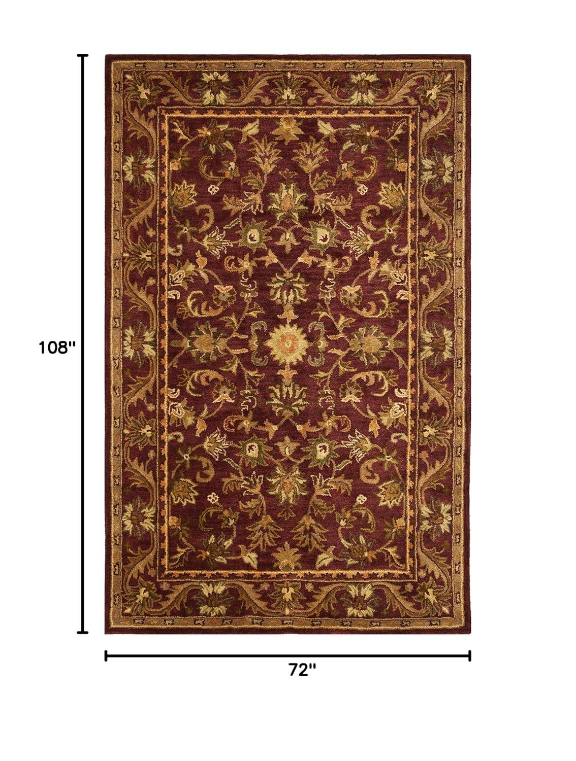 Antiquity AT52 Hand Tufted Indoor Area Rug - Wine/Gold - 6'x9' - Safavieh