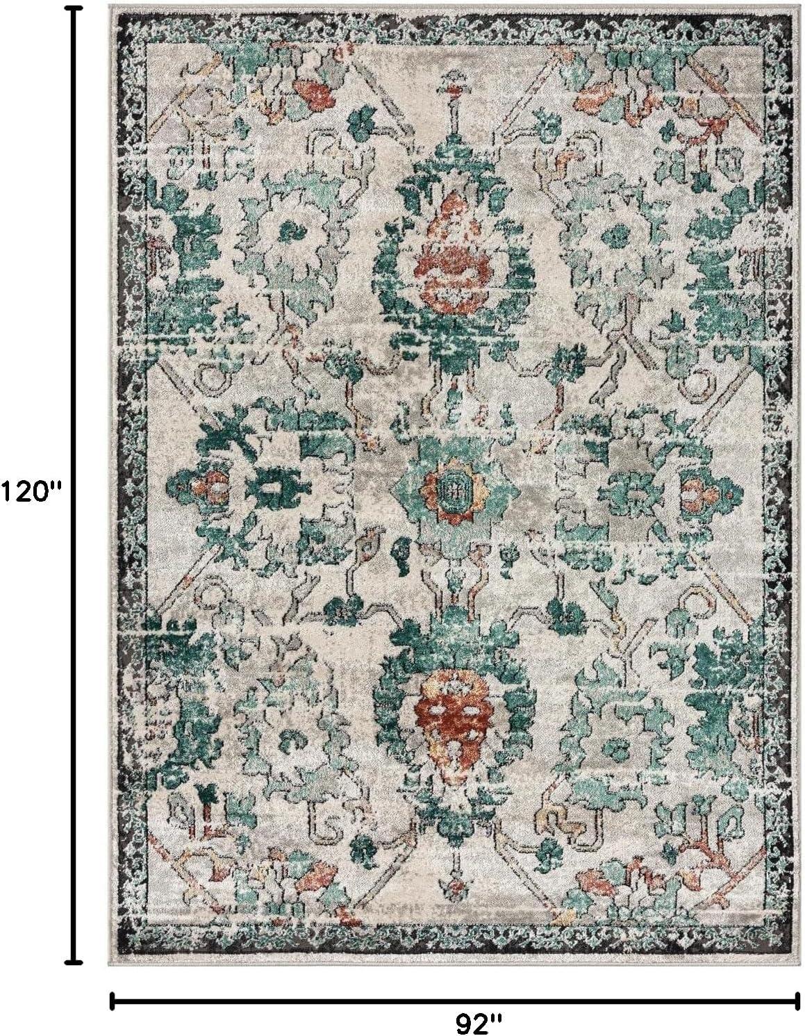 Luxe Weavers Oriental Floral Distressed Area Rug