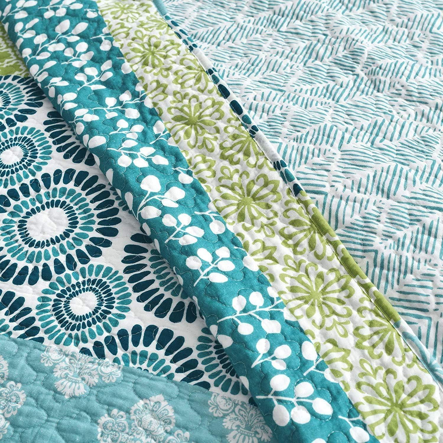 Lush Decor Bohemian 100% Cotton Reversible 3-Piece Quilt Set