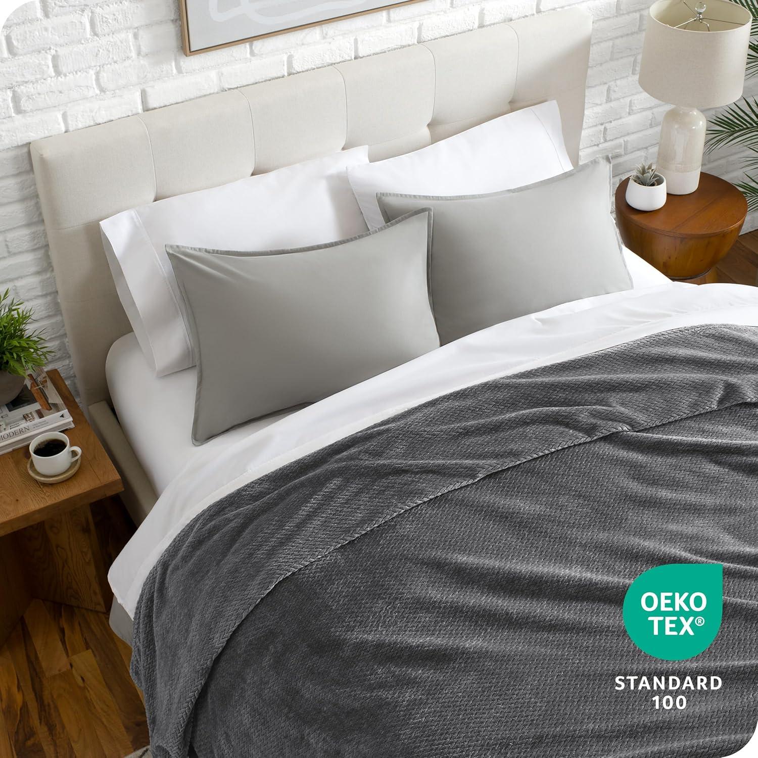 Bare Home Textured Microplush Blanket & Reviews | Wayfair