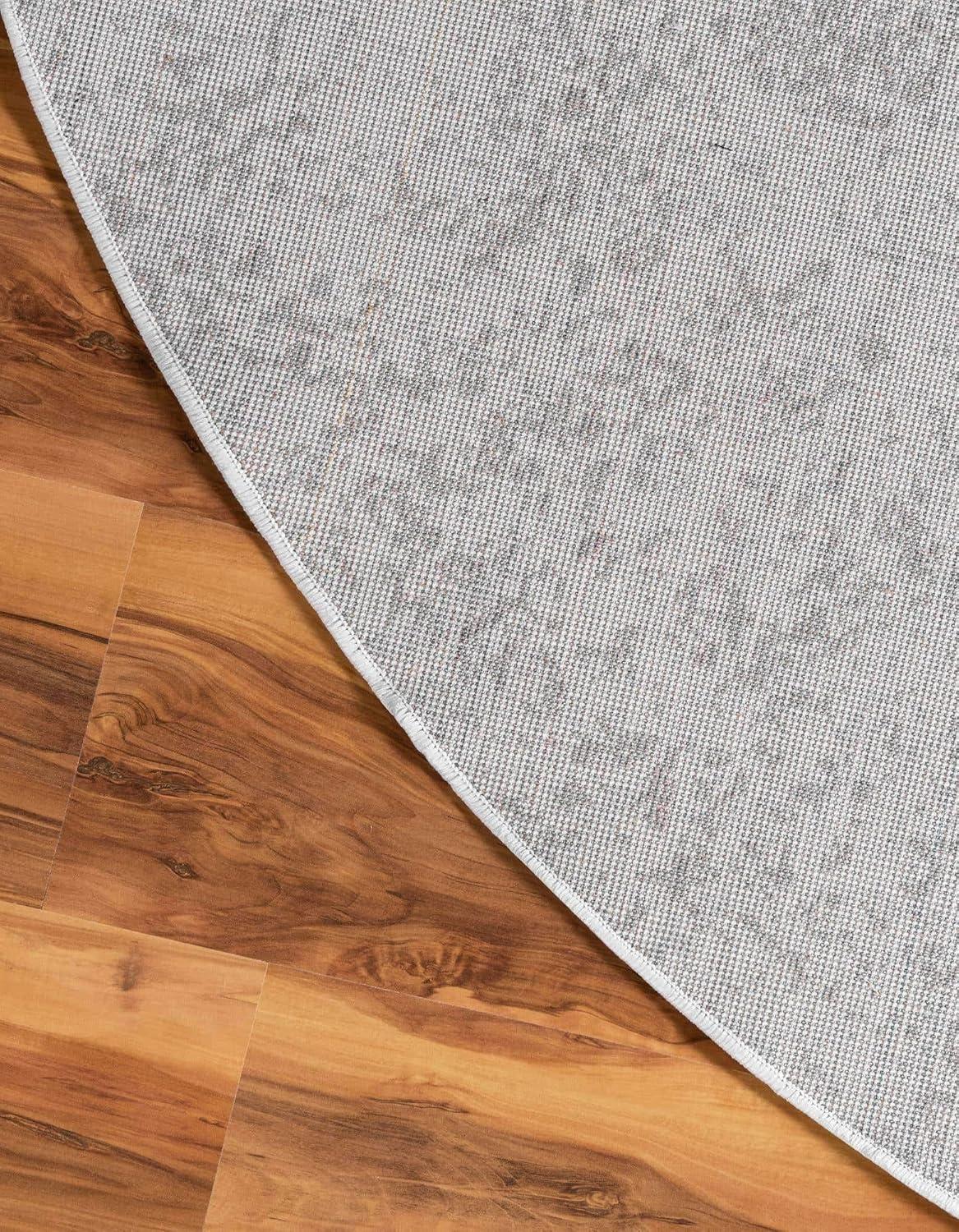 Unique Loom Sofia Collection Area Rug - Casino (3' 3" Round Gray/Beige)