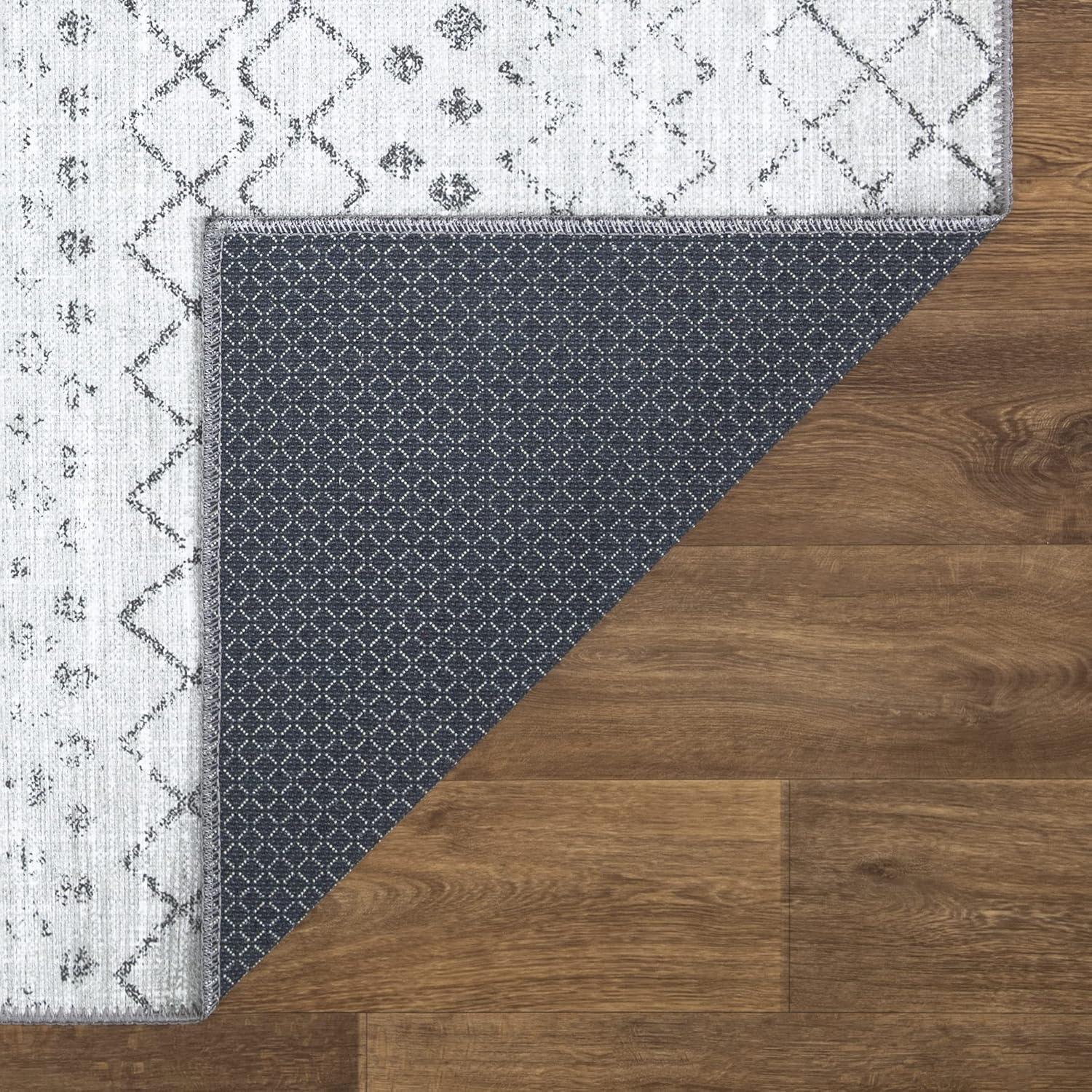 Nuloom Blythe Trellis 8x10 Machine Washable Indoor Area Rug for Living Room Bedroom Dining Room Kitchen, Grey/Off White