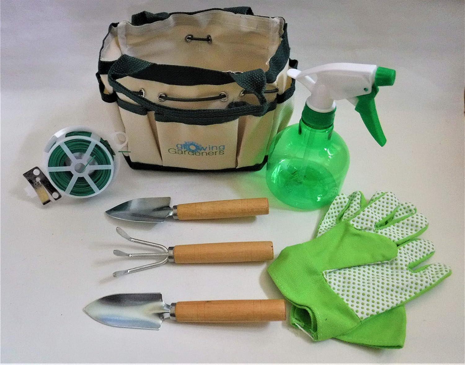 7 Piece Mini Gardening Tool Set and Carrying Bag